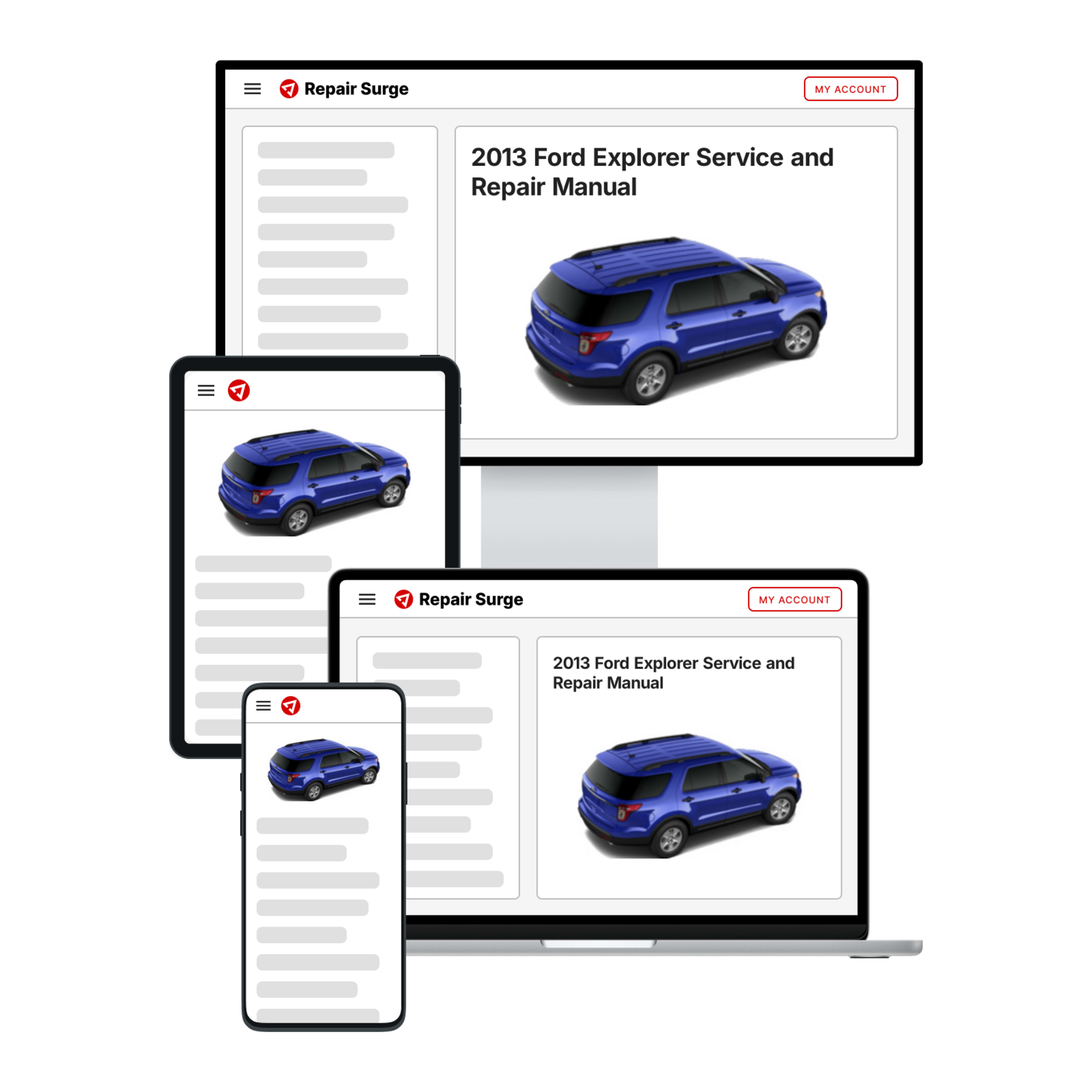 2013 Ford Explorer service and repair manual hero image