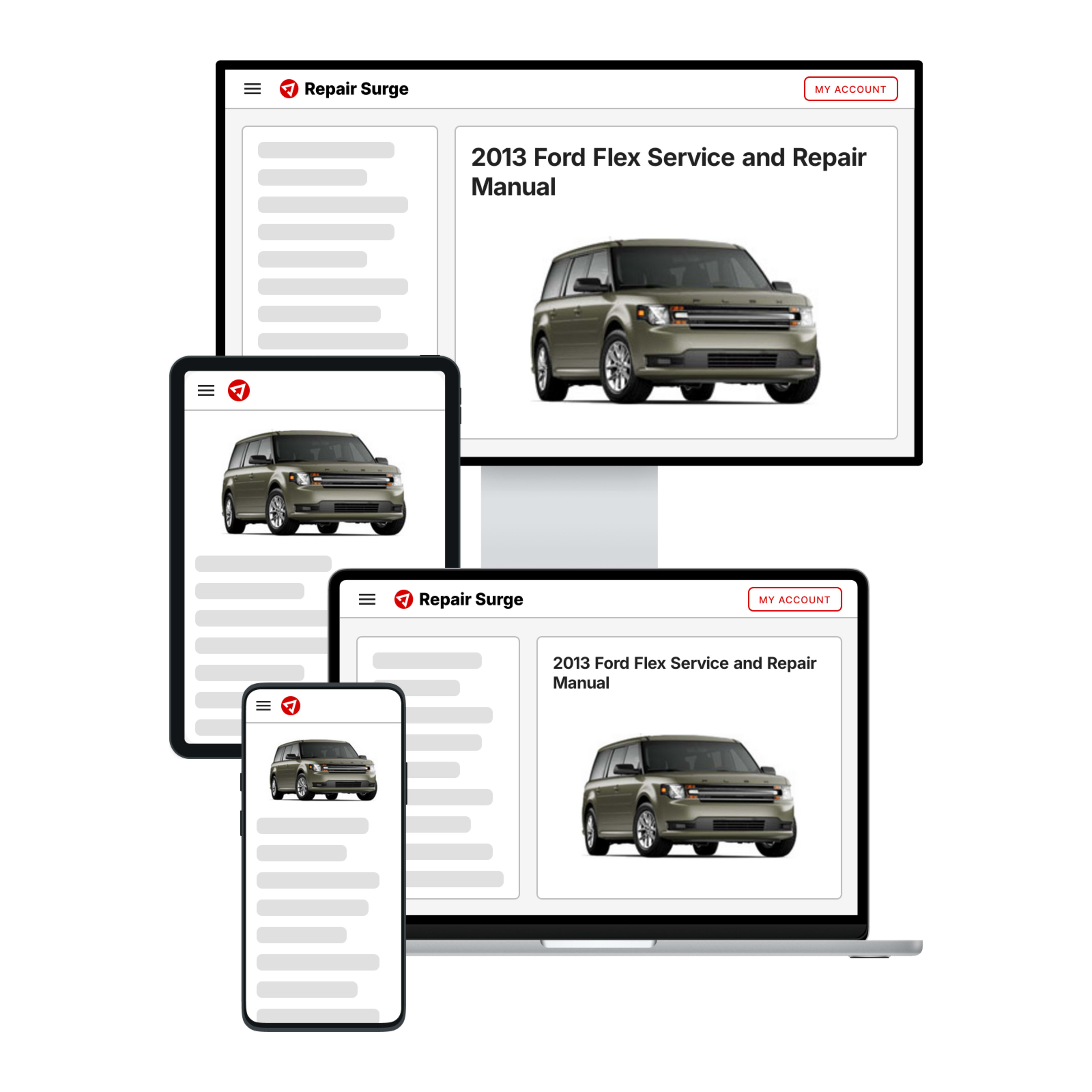 2013 Ford Flex service and repair manual hero image