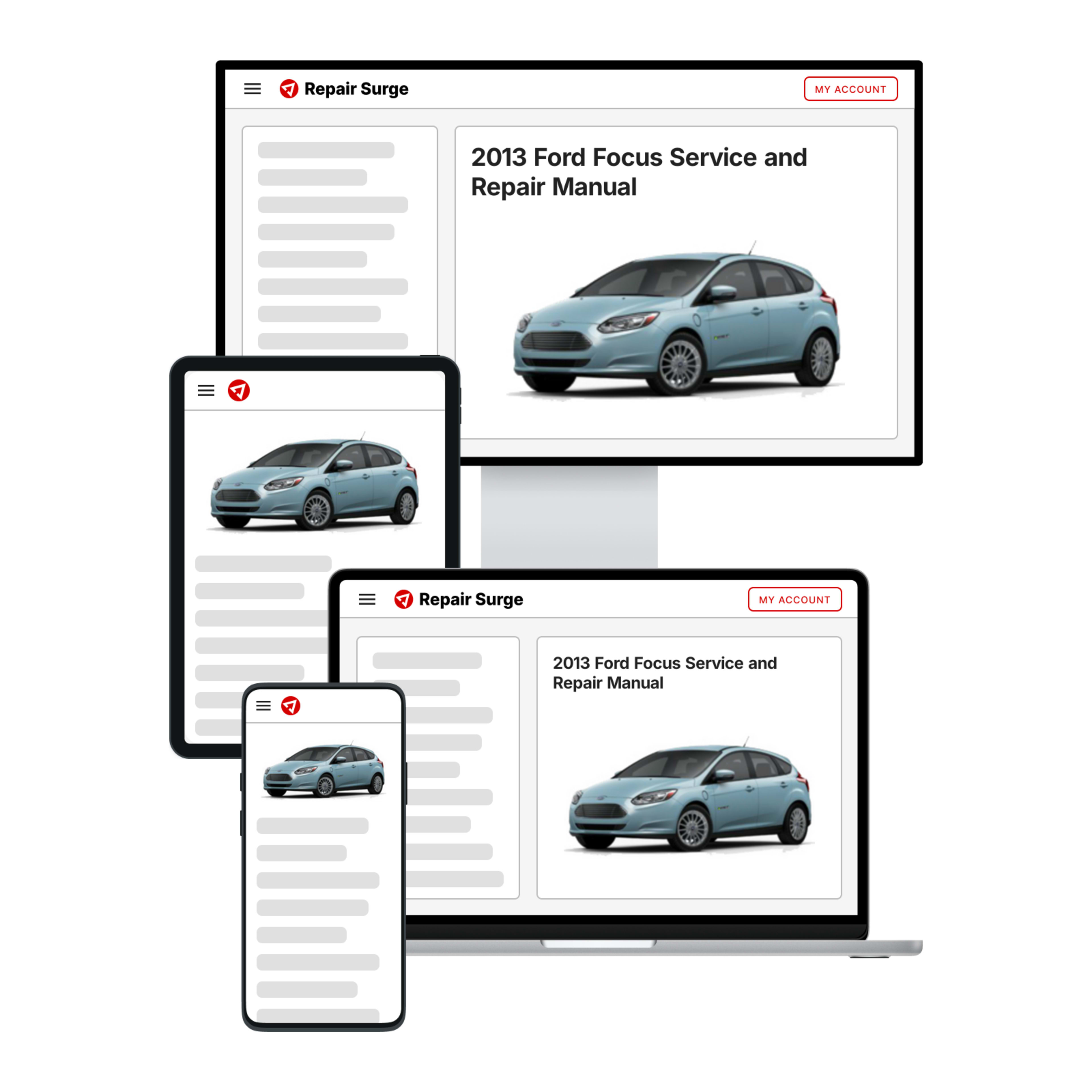 2013 Ford Focus service and repair manual hero image