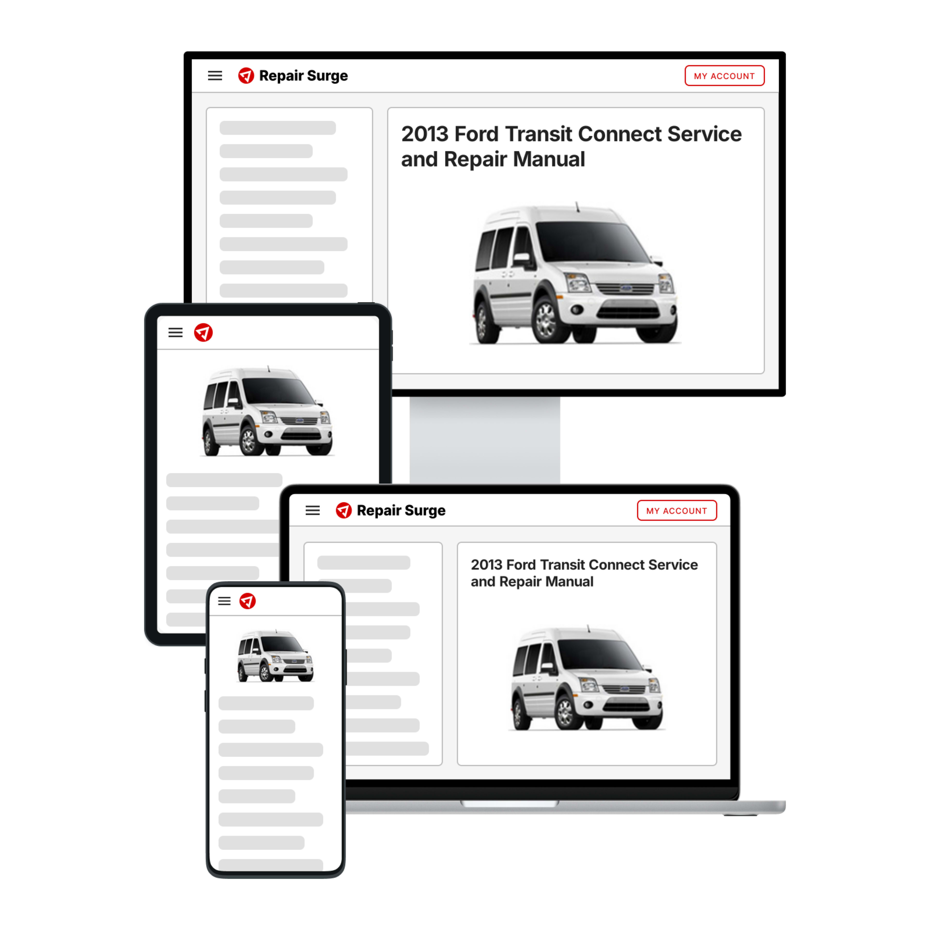 2013 Ford Transit Connect service and repair manual hero image