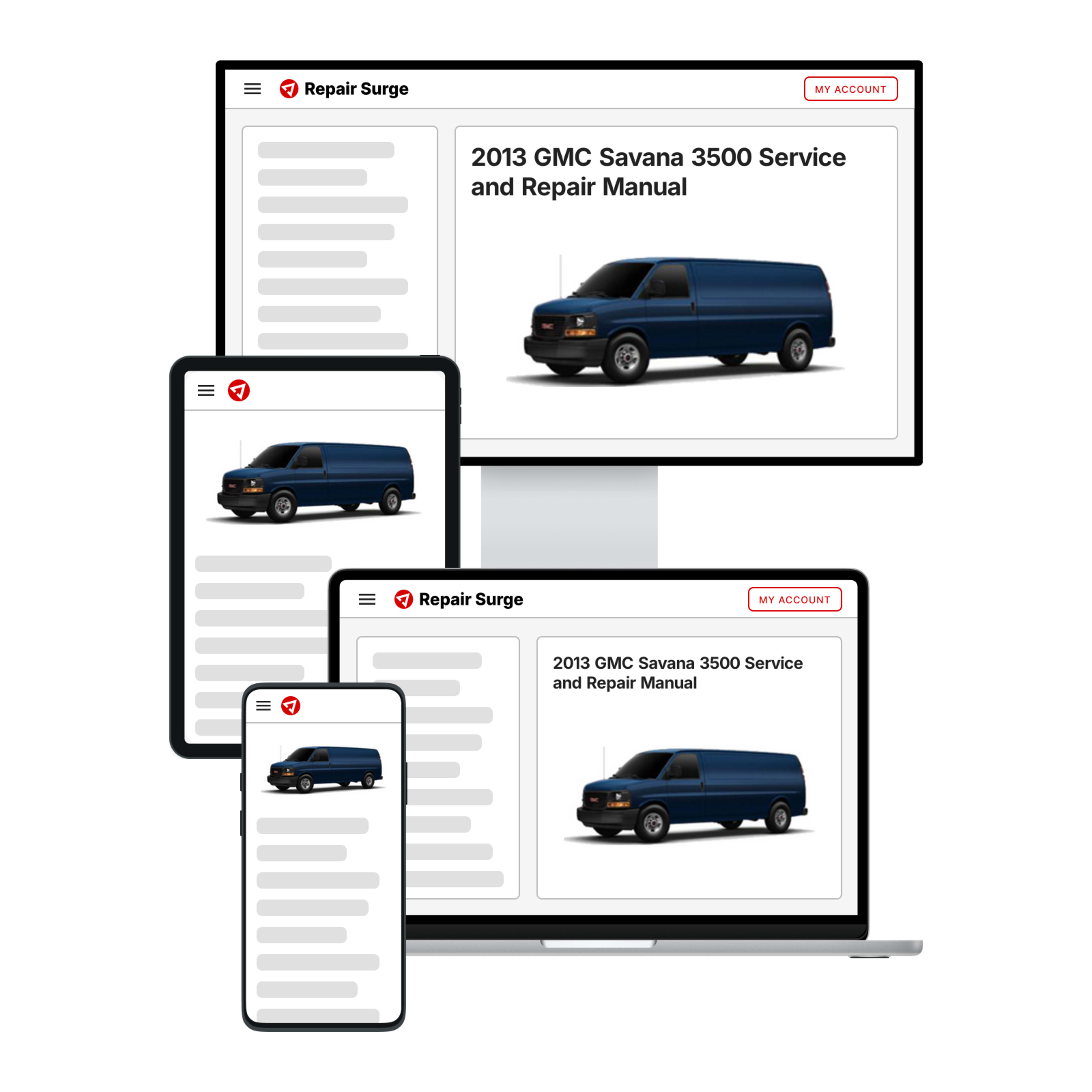 2013 GMC Savana 3500 service and repair manual hero image
