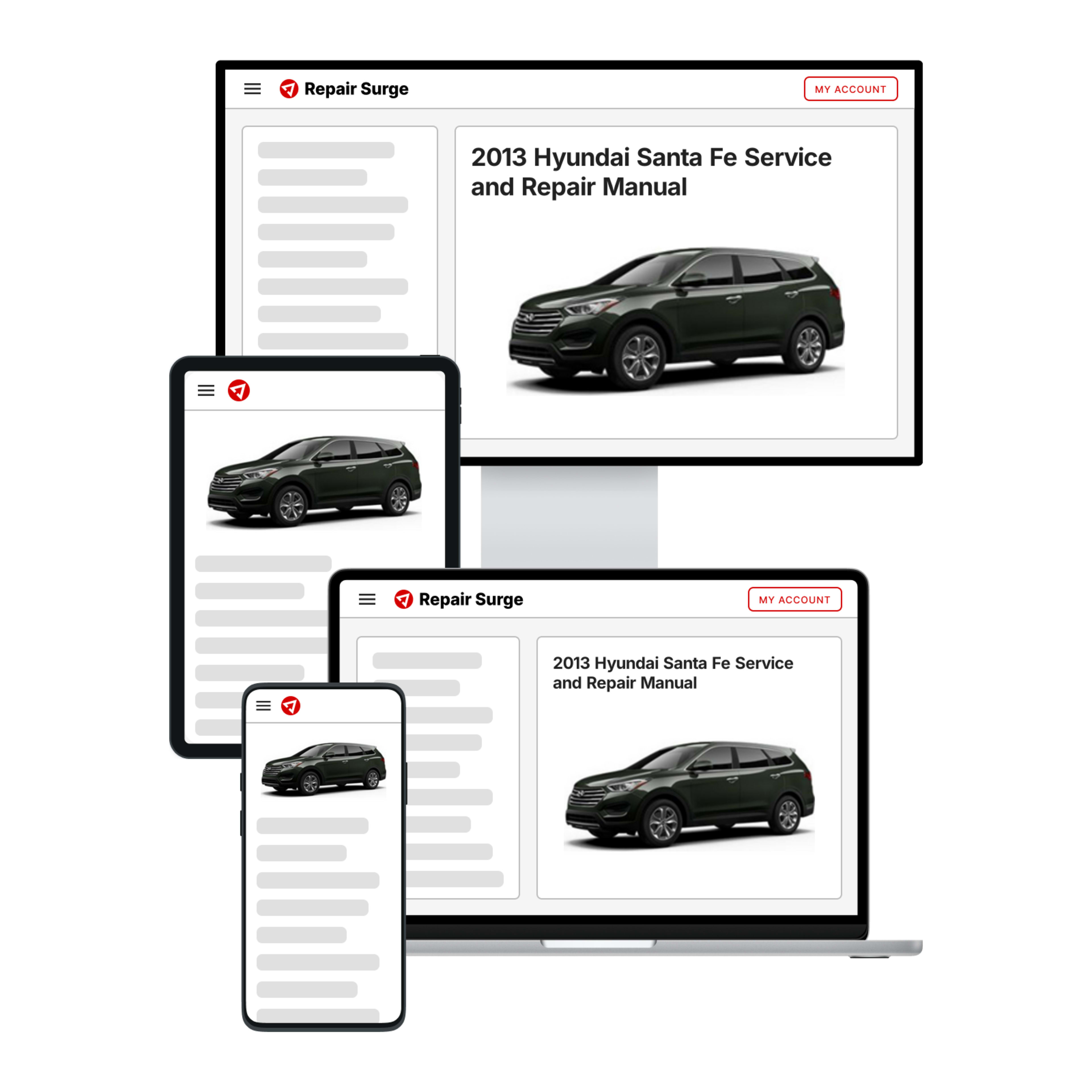 2013 Hyundai Santa Fe service and repair manual hero image