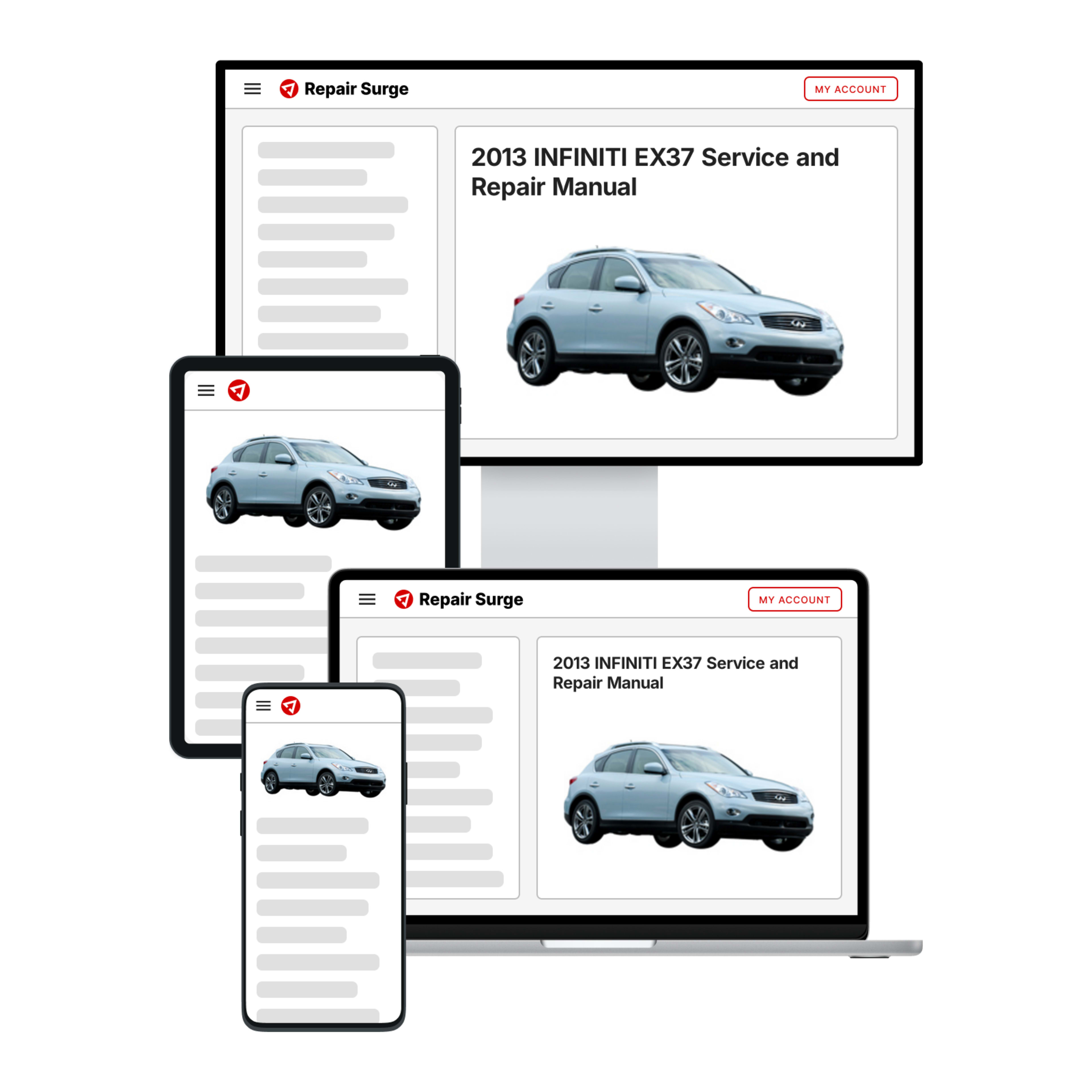 2013 INFINITI EX37 service and repair manual hero image