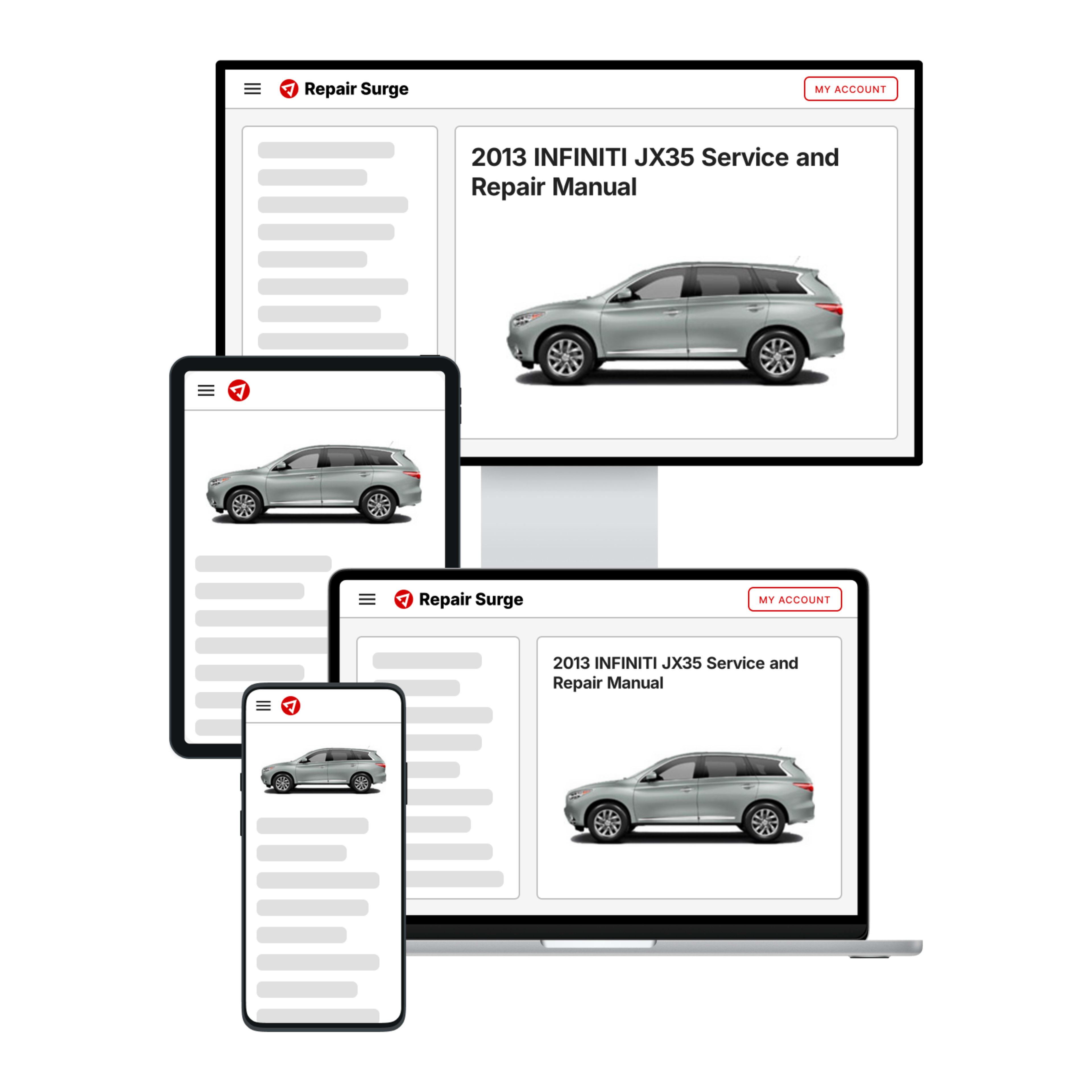 2013 INFINITI JX35 service and repair manual hero image