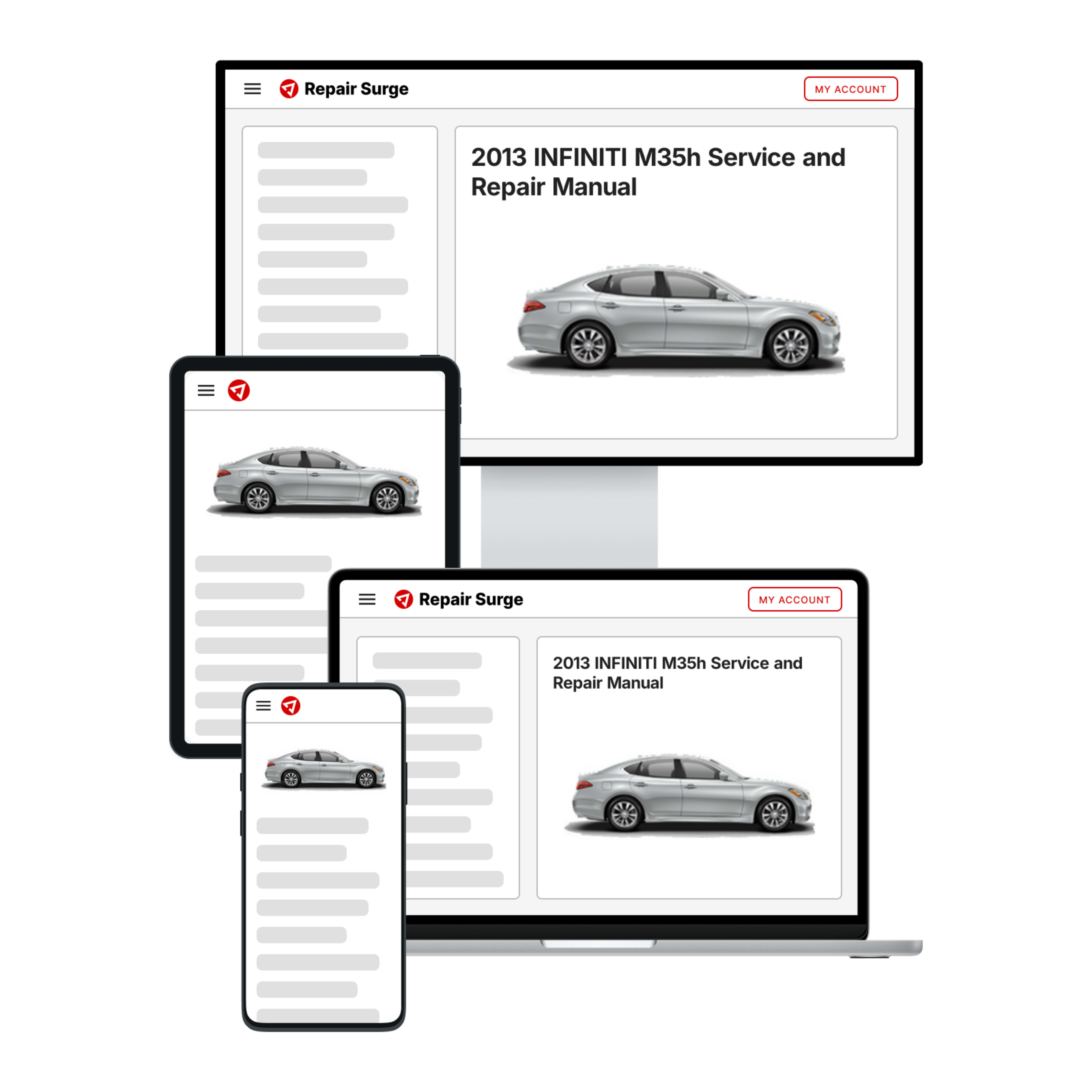 2013 INFINITI M35h service and repair manual hero image