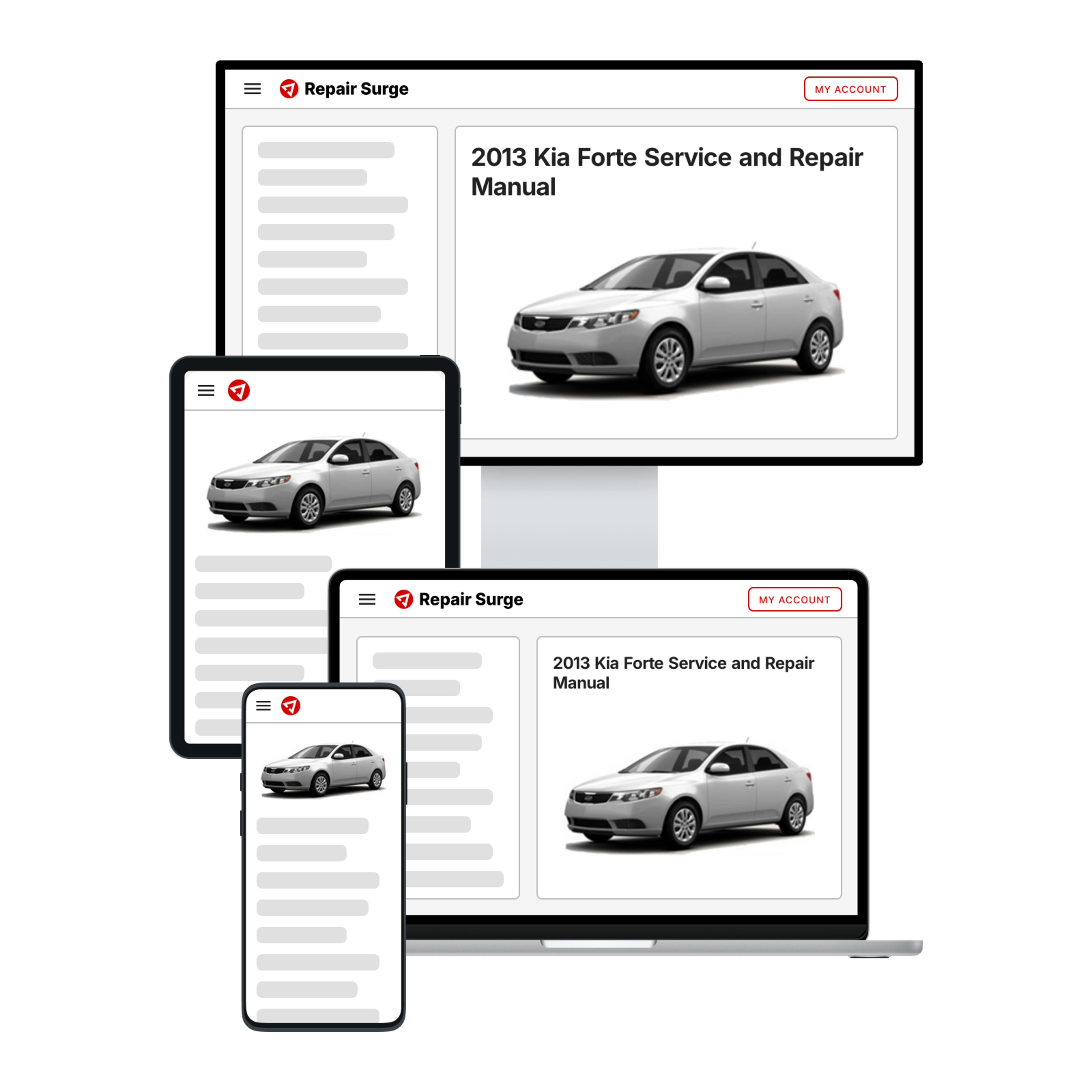 2013 Kia Forte service and repair manual hero image