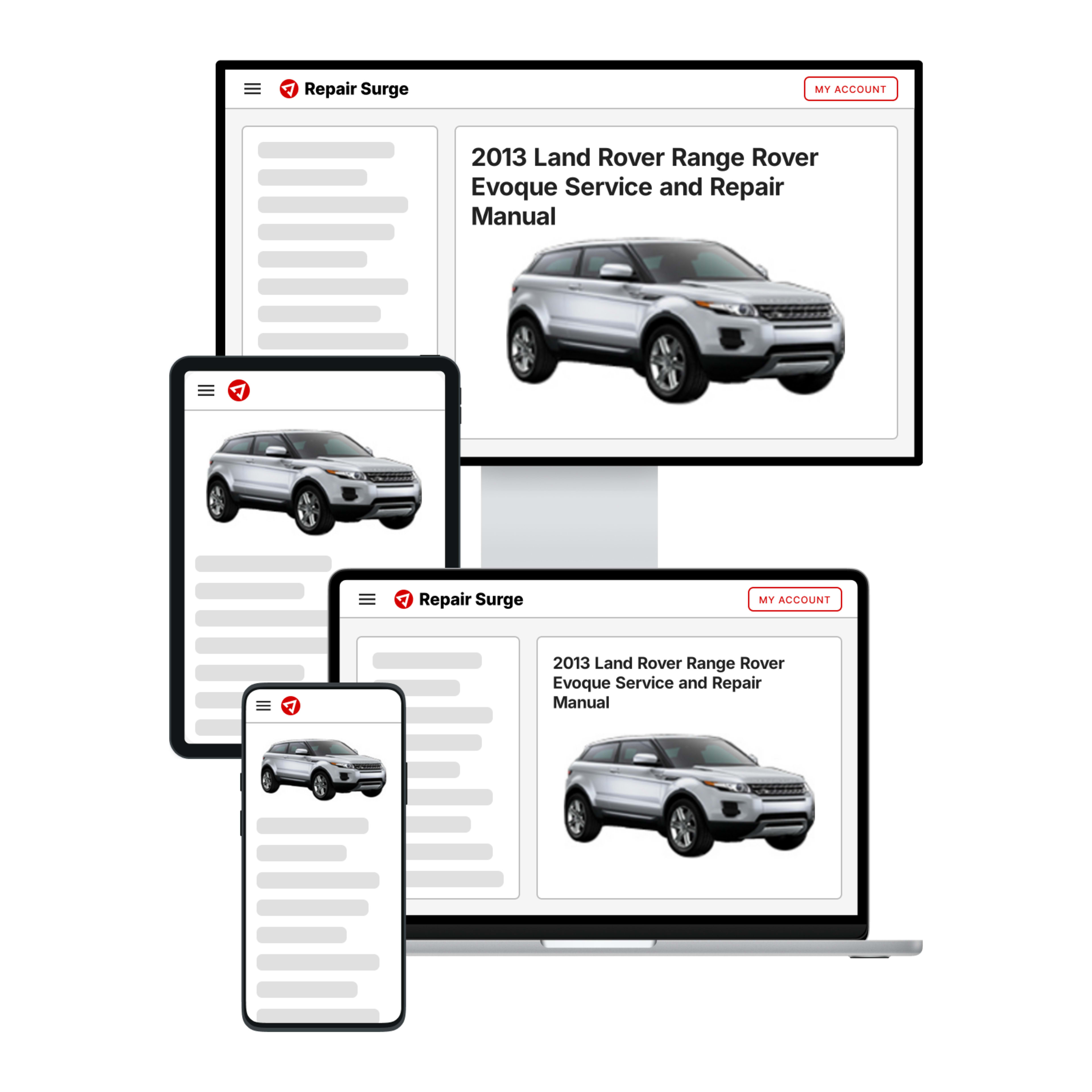 2013 Land Rover Range Rover Evoque service and repair manual hero image