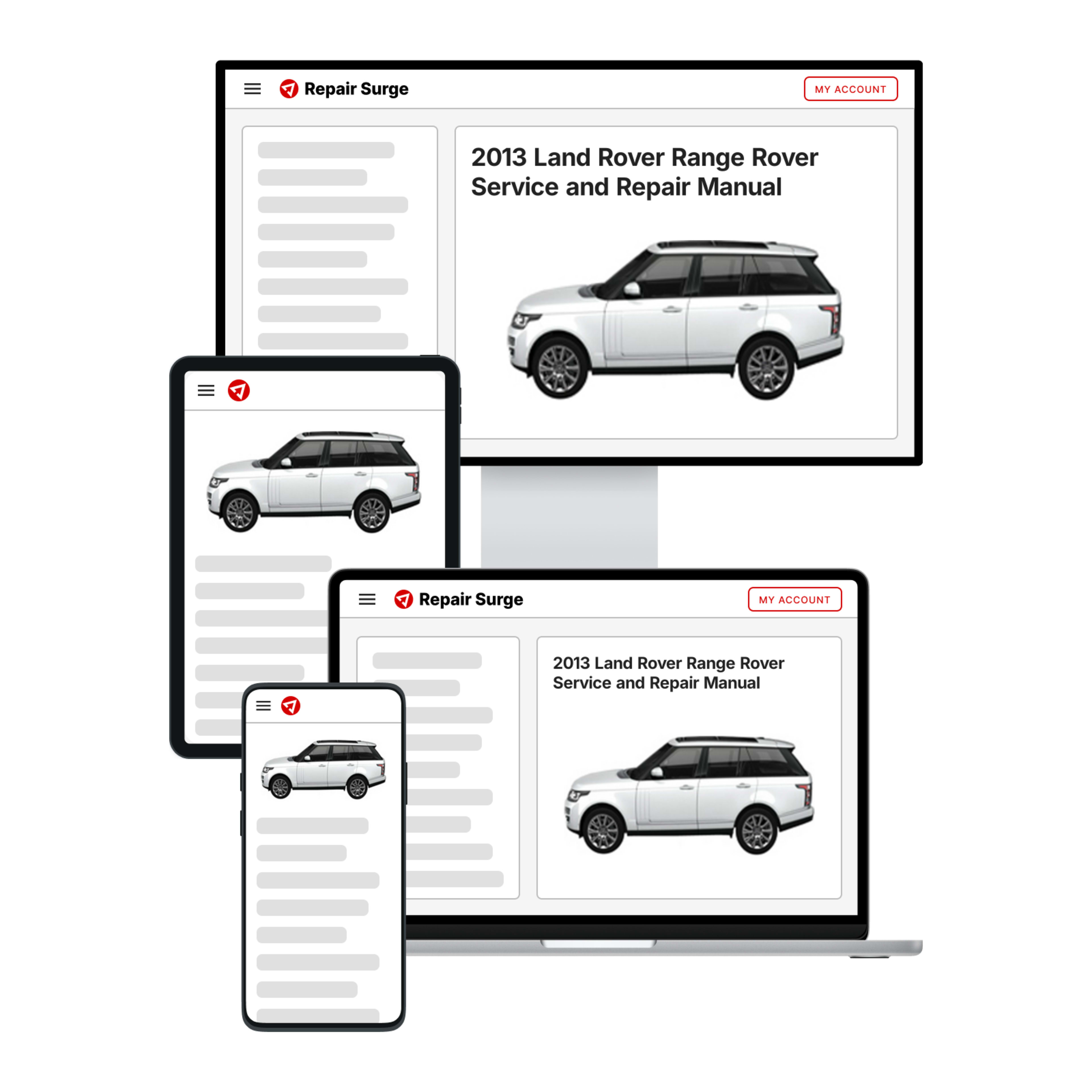 2013 Land Rover Range Rover service and repair manual hero image