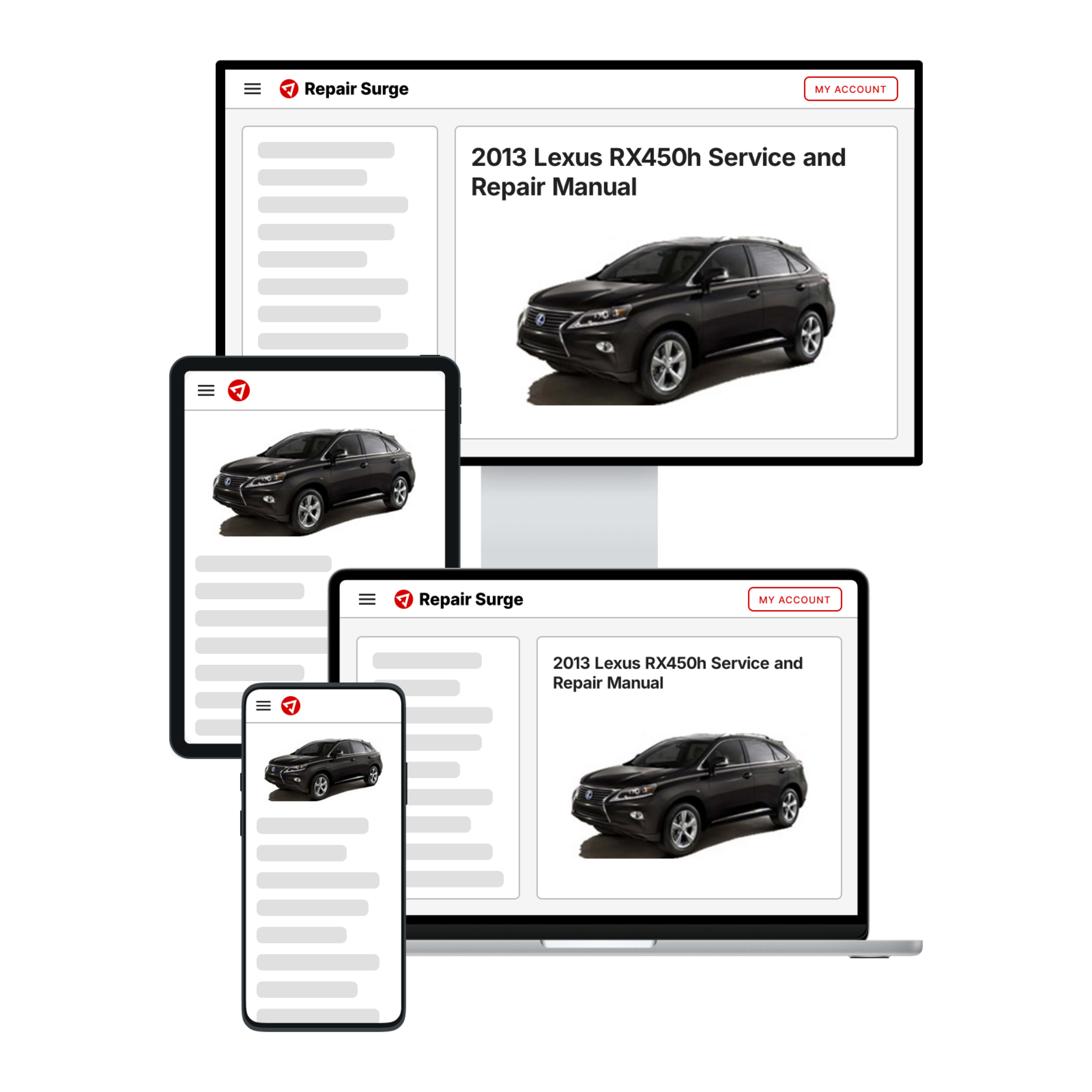 2013 Lexus RX450h service and repair manual hero image