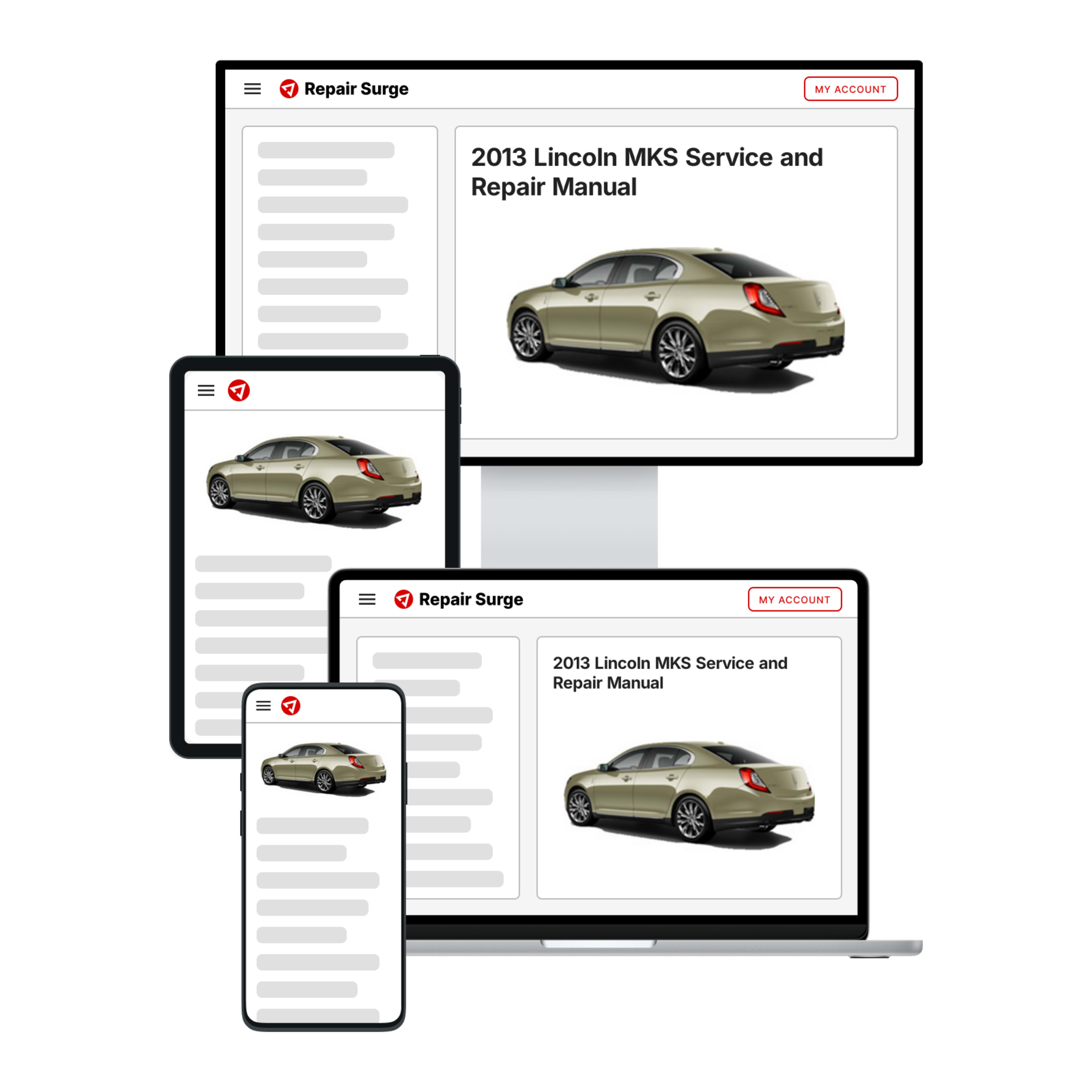 2013 Lincoln MKS service and repair manual hero image