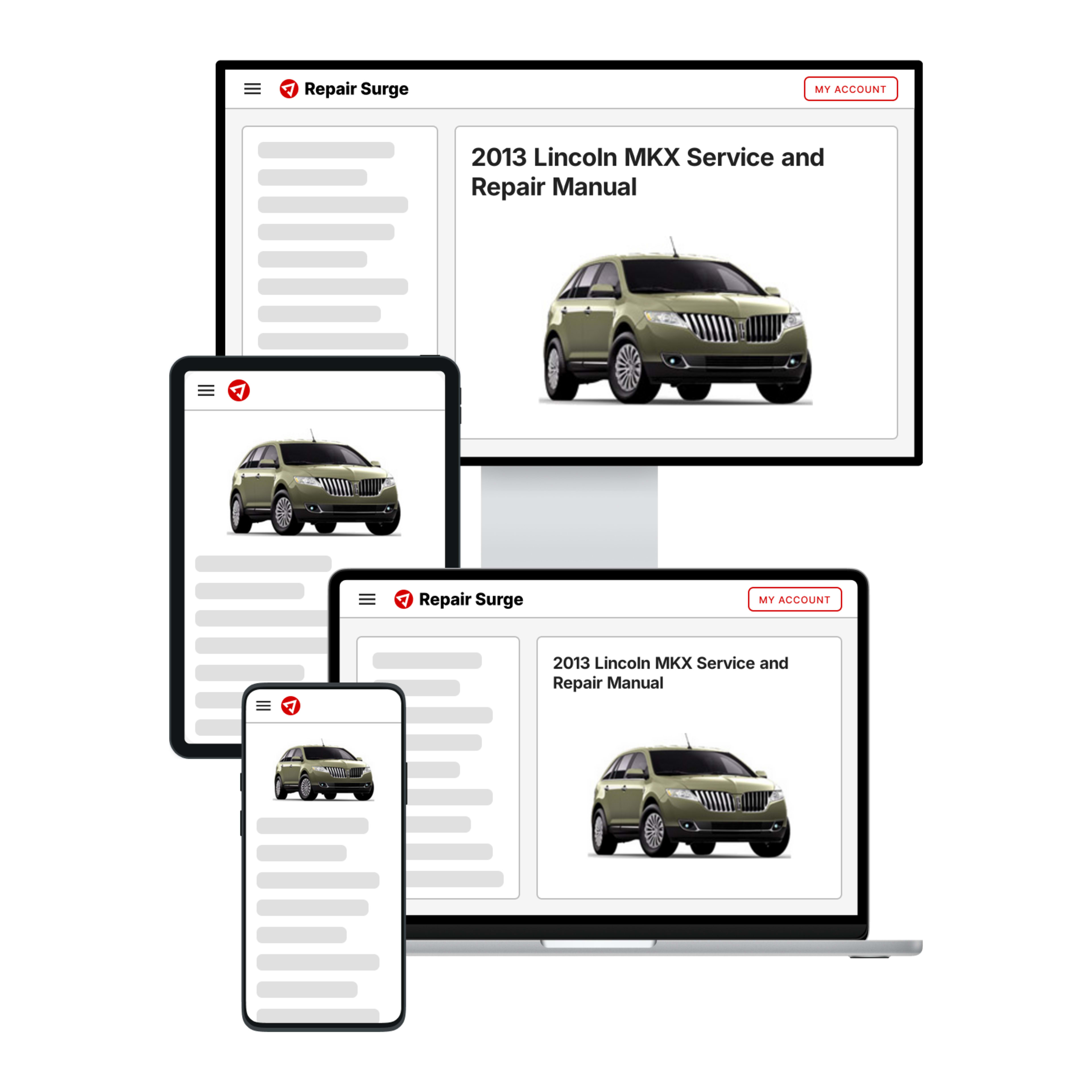 2013 Lincoln MKX service and repair manual hero image