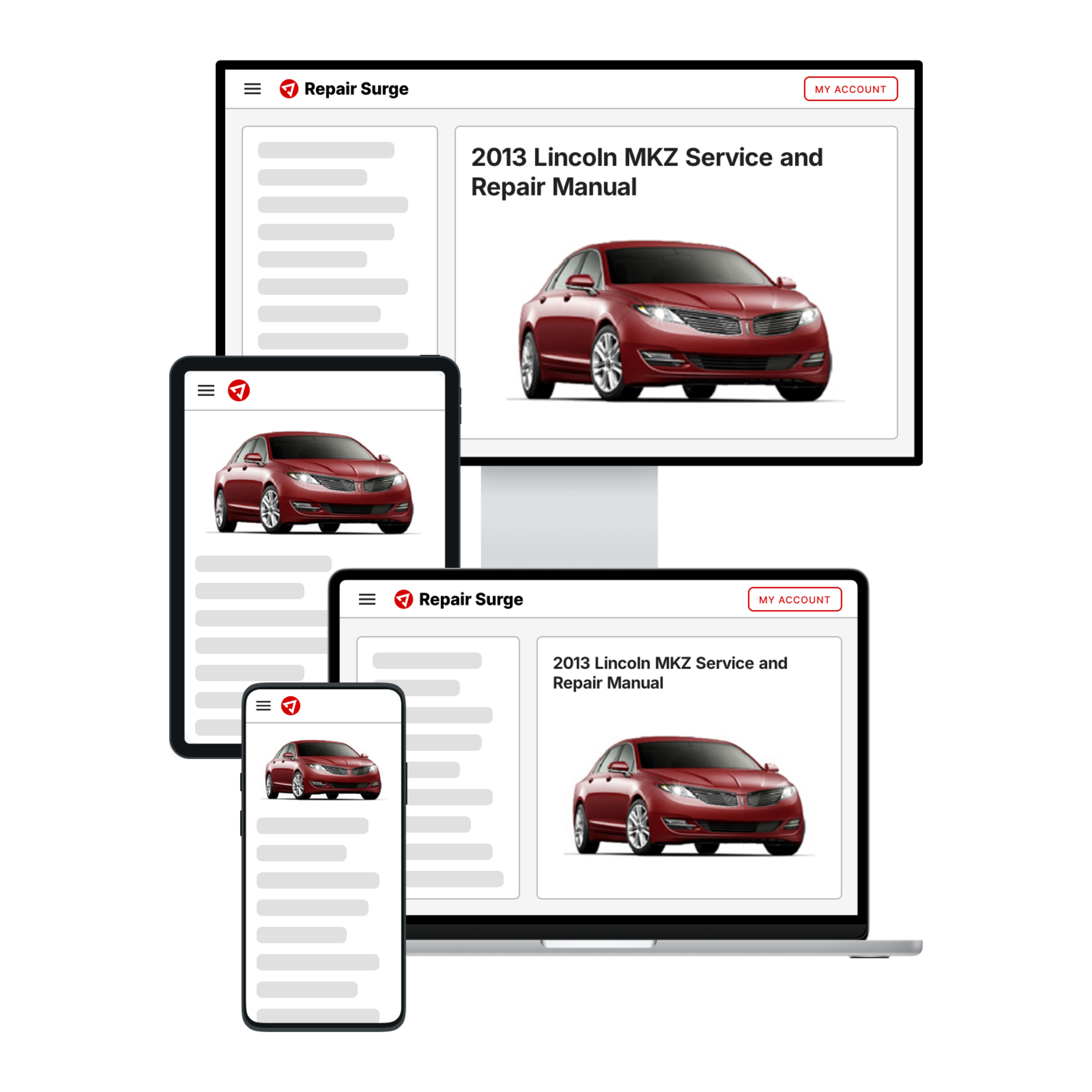2013 Lincoln MKZ service and repair manual hero image