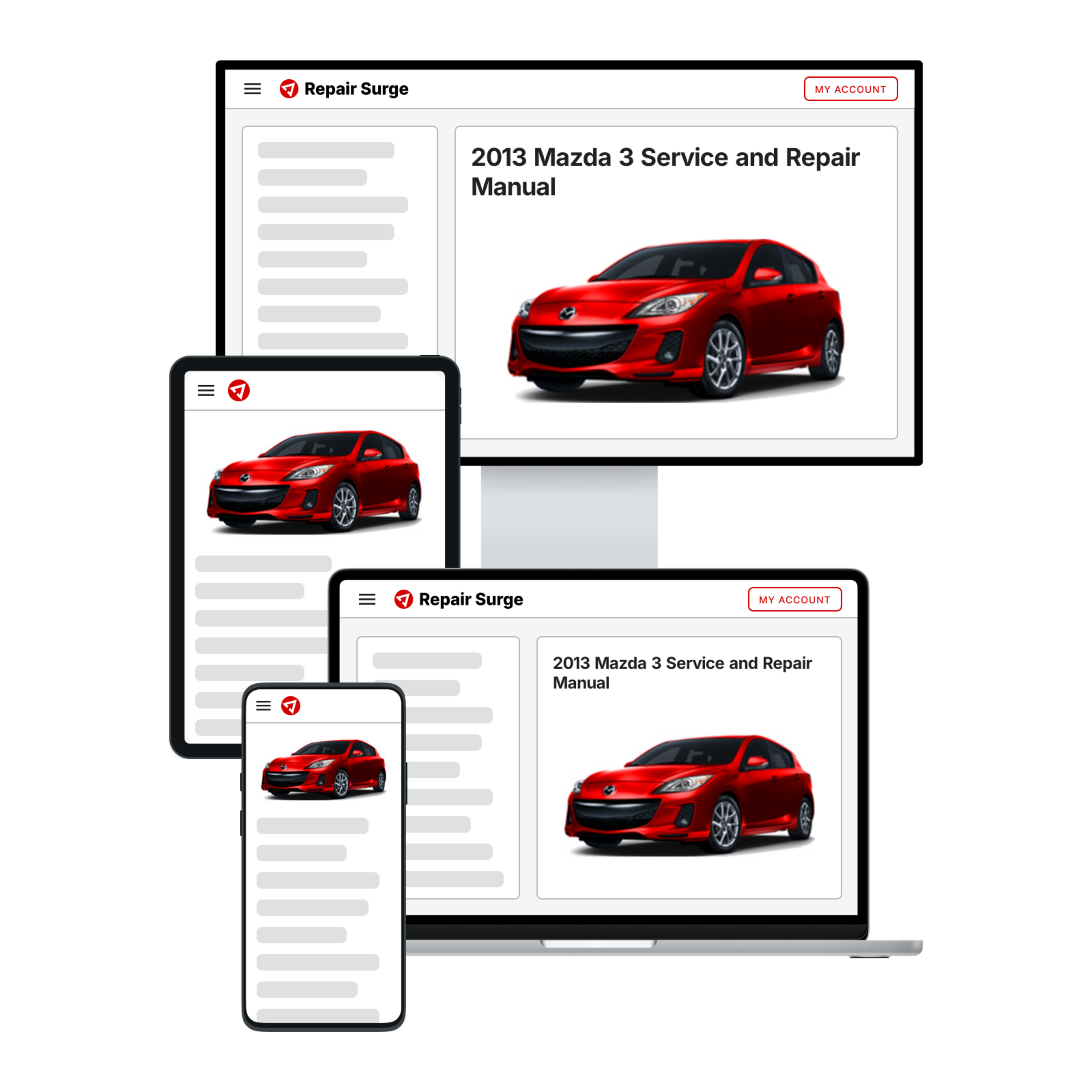 2013 Mazda 3 service and repair manual hero image