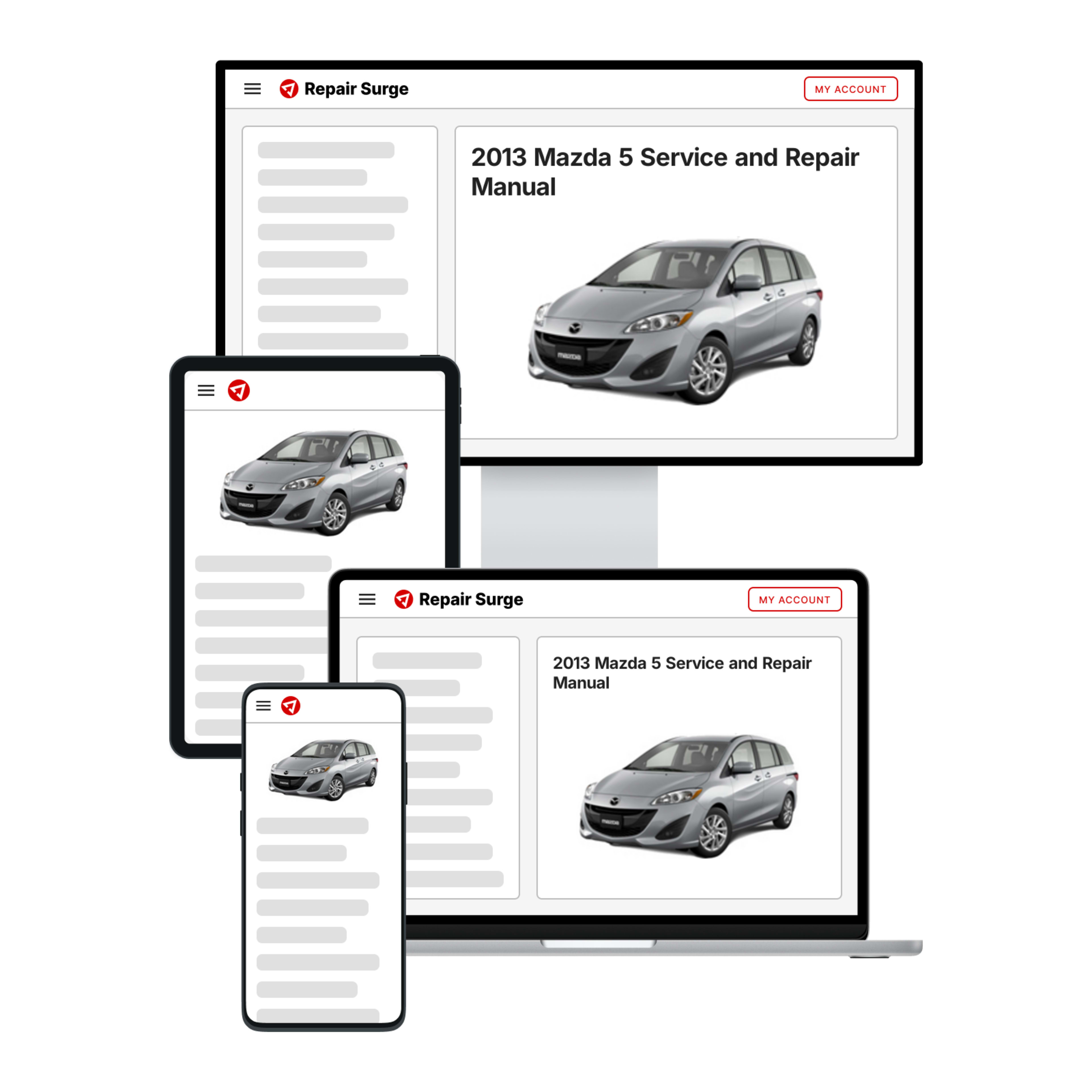 2013 Mazda 5 service and repair manual hero image