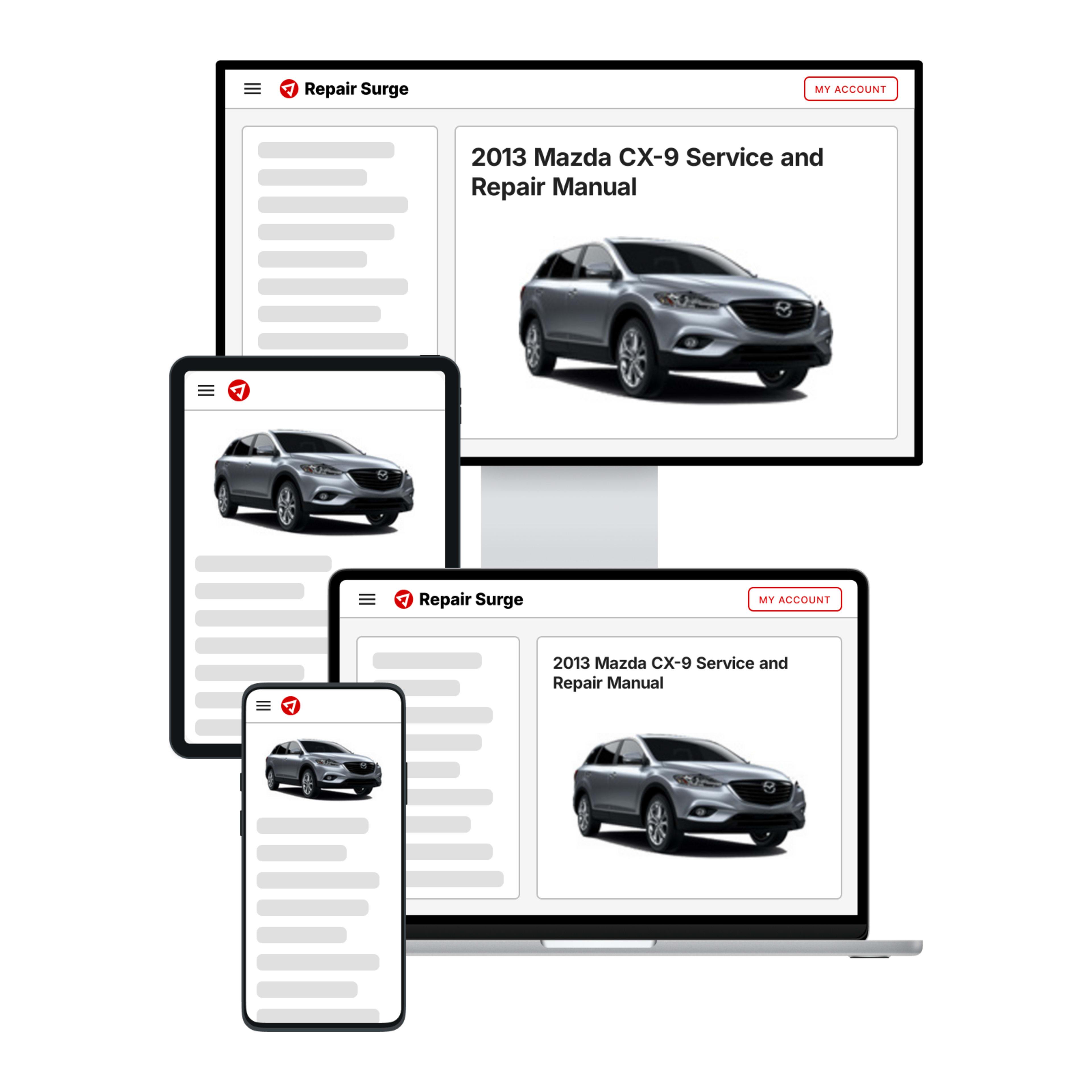 2013 Mazda CX-9 service and repair manual hero image