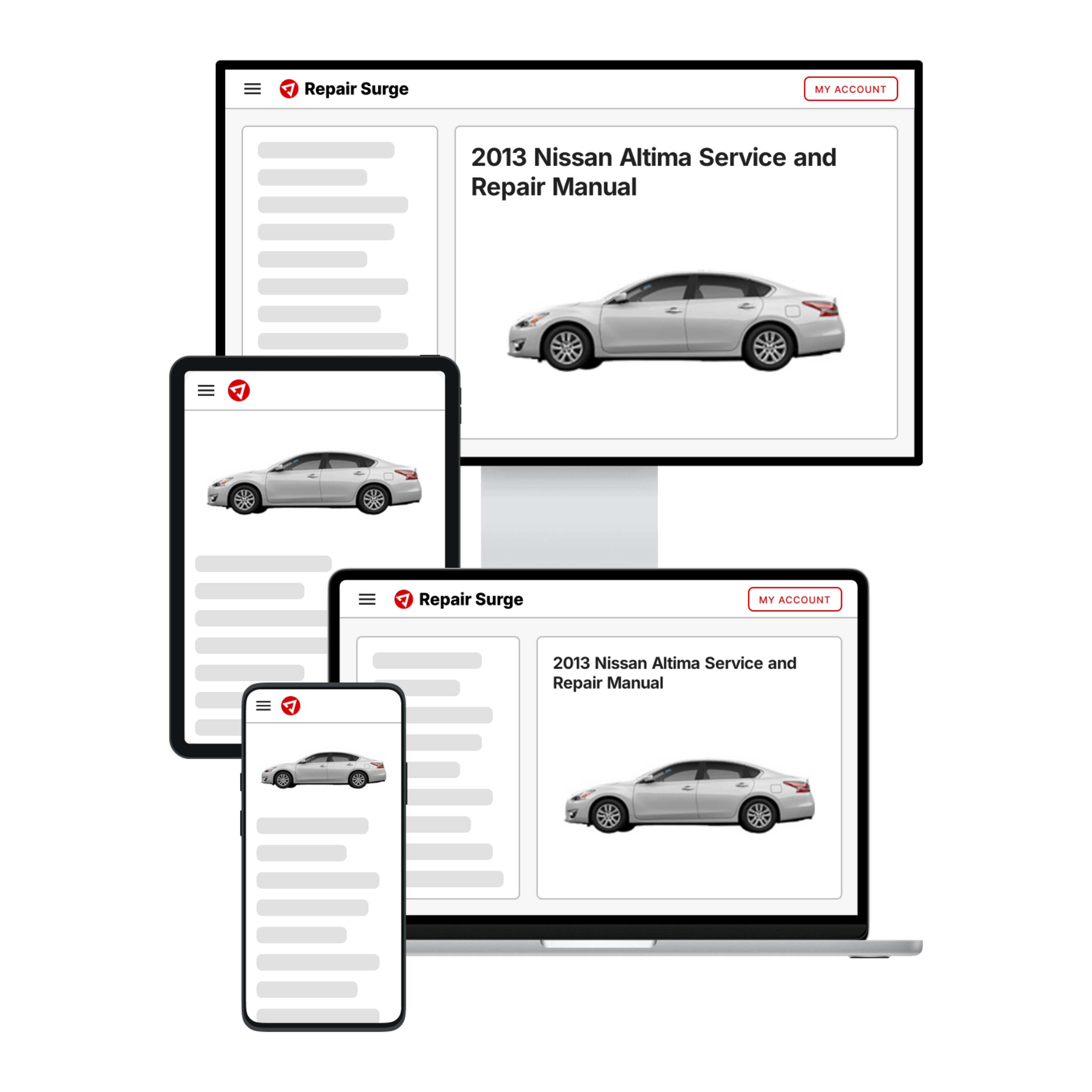 2013 Nissan Altima service and repair manual hero image
