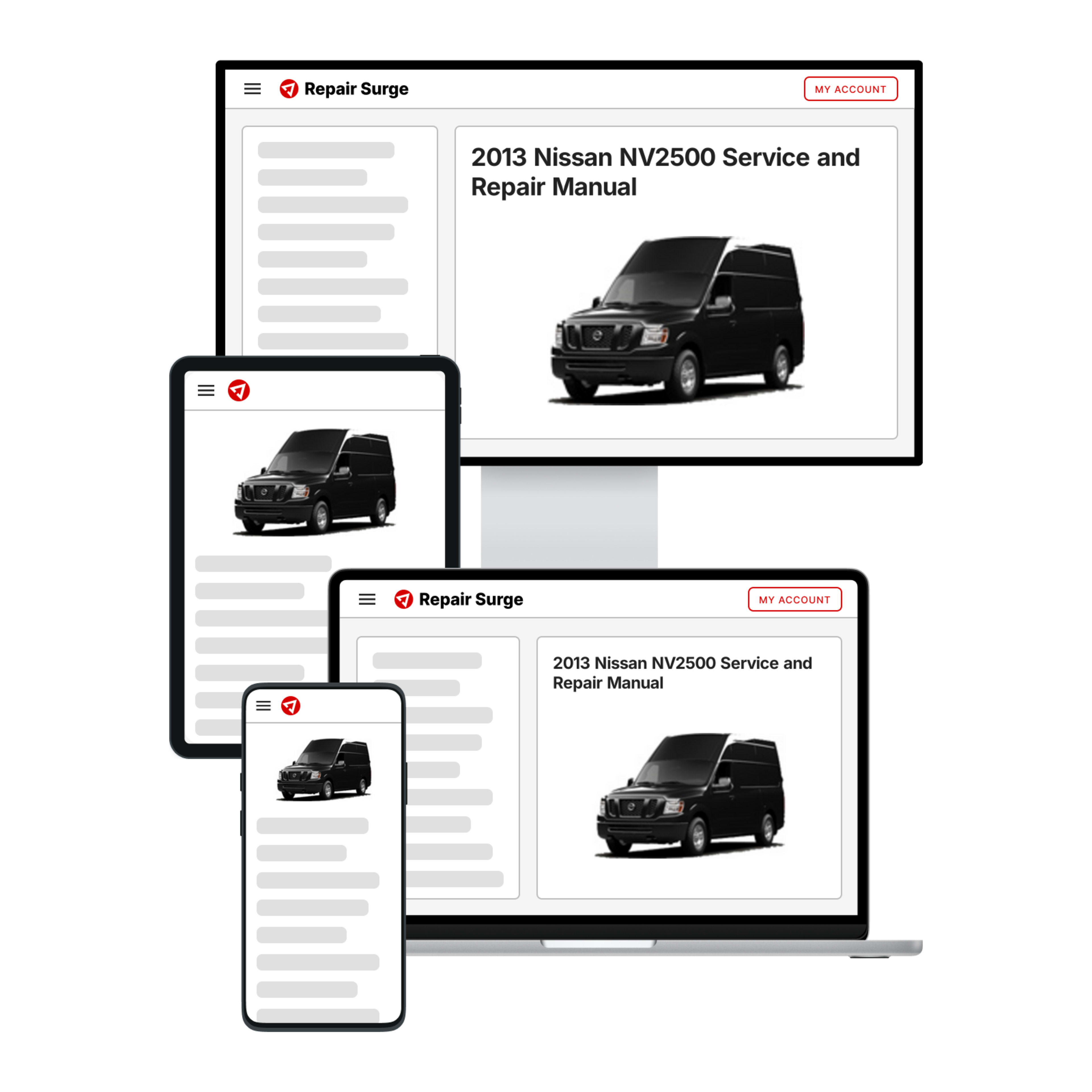 2013 Nissan NV2500 service and repair manual hero image