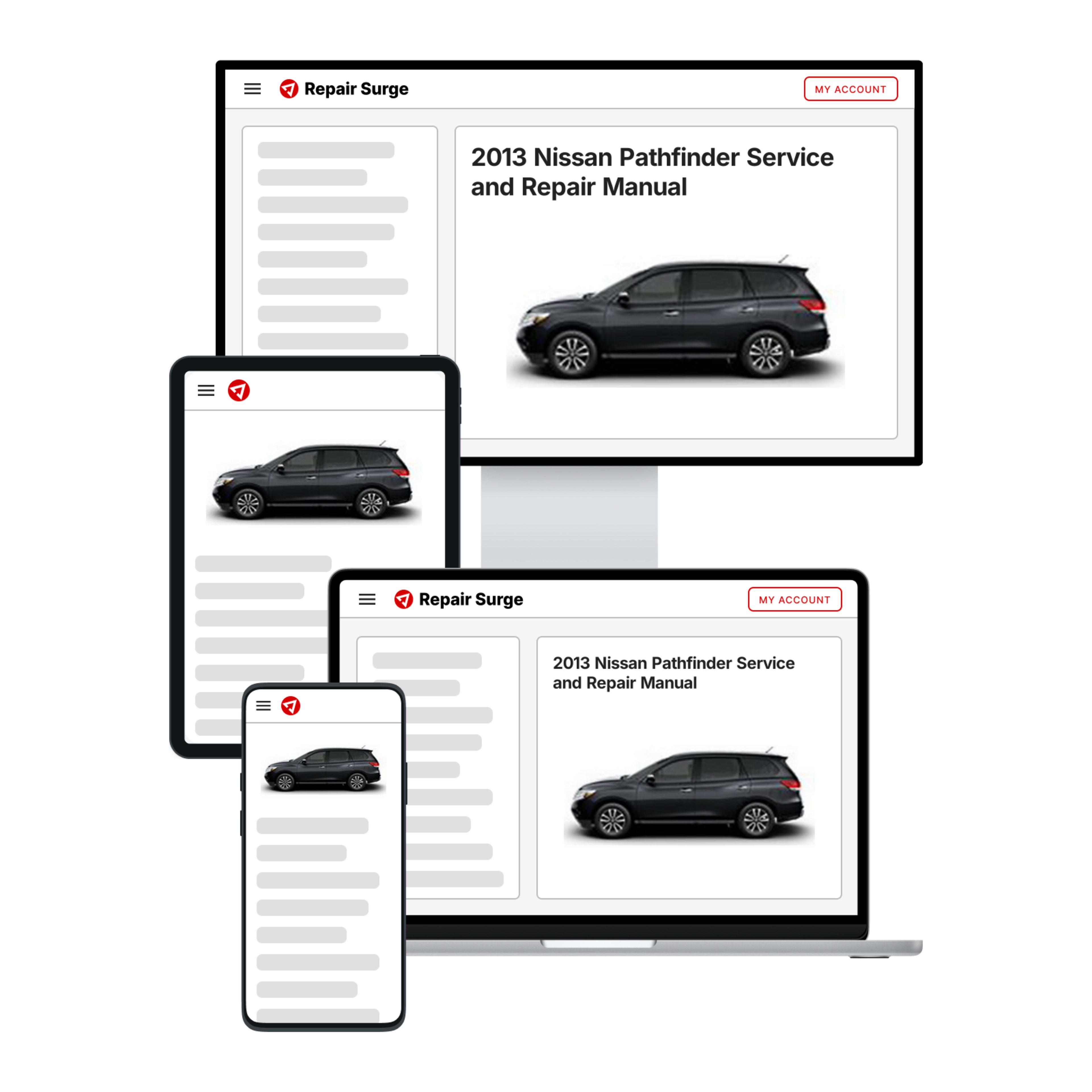 2013 Nissan Pathfinder service and repair manual hero image