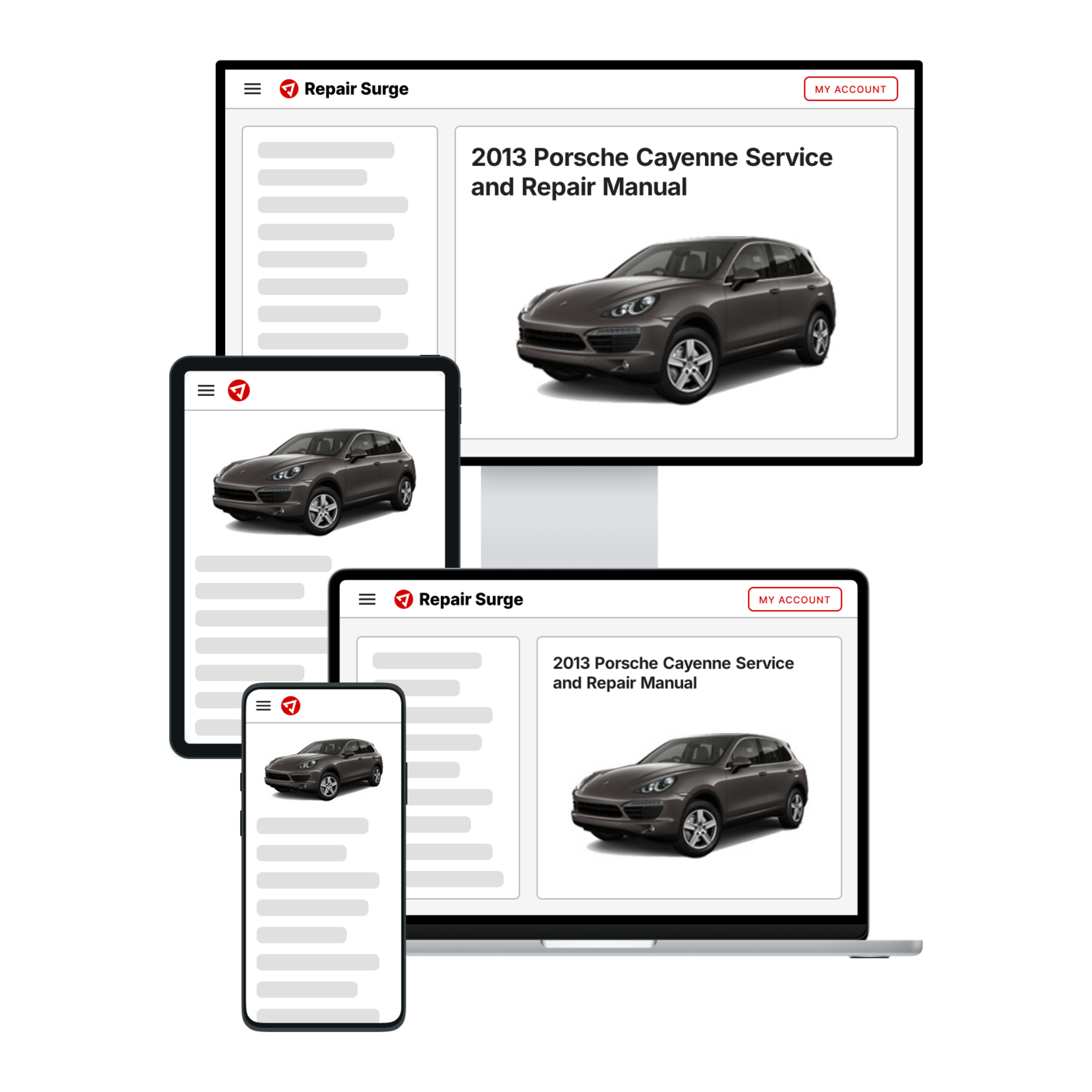 2013 Porsche Cayenne service and repair manual hero image