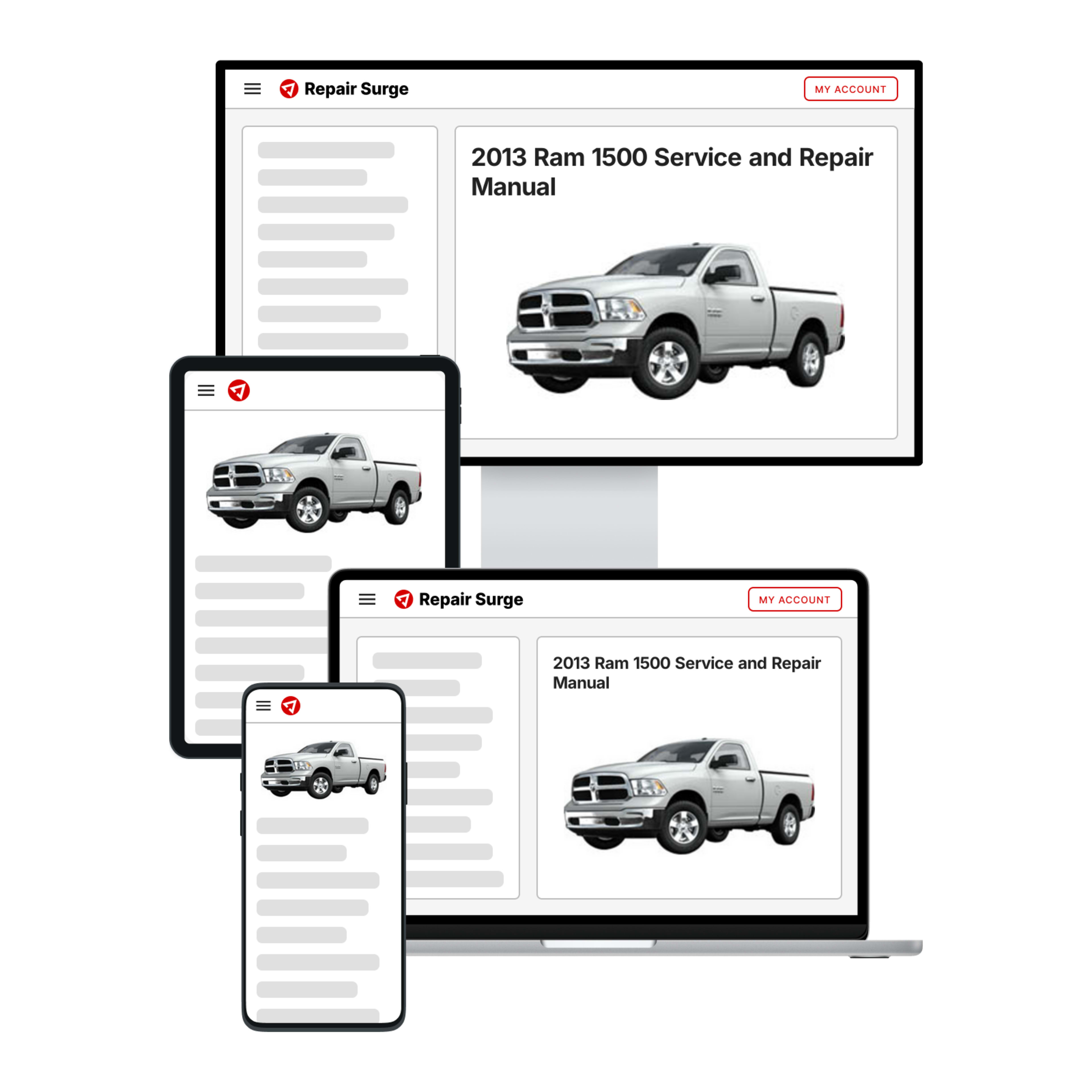 2013 Ram 1500 service and repair manual hero image