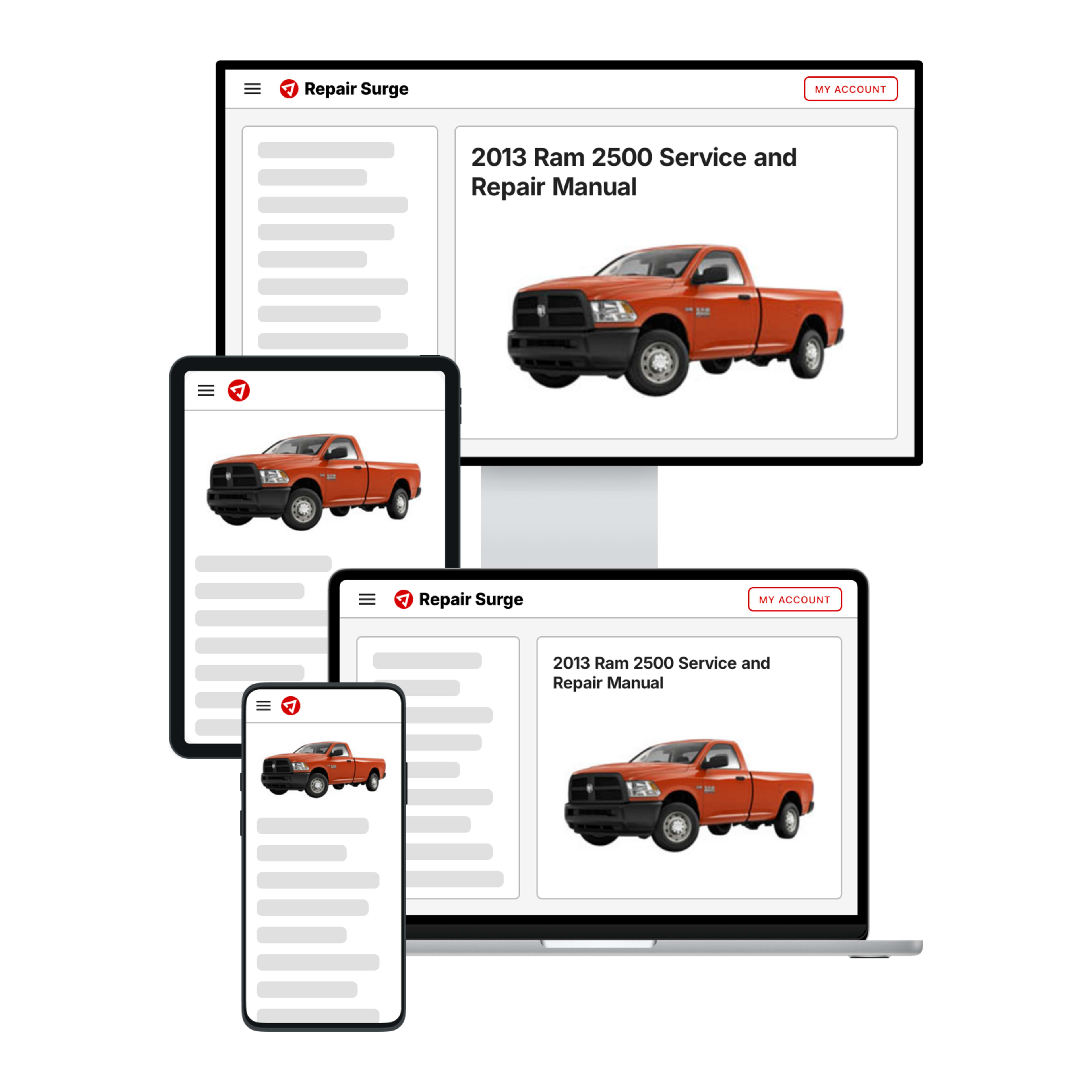 2013 Ram 2500 service and repair manual hero image