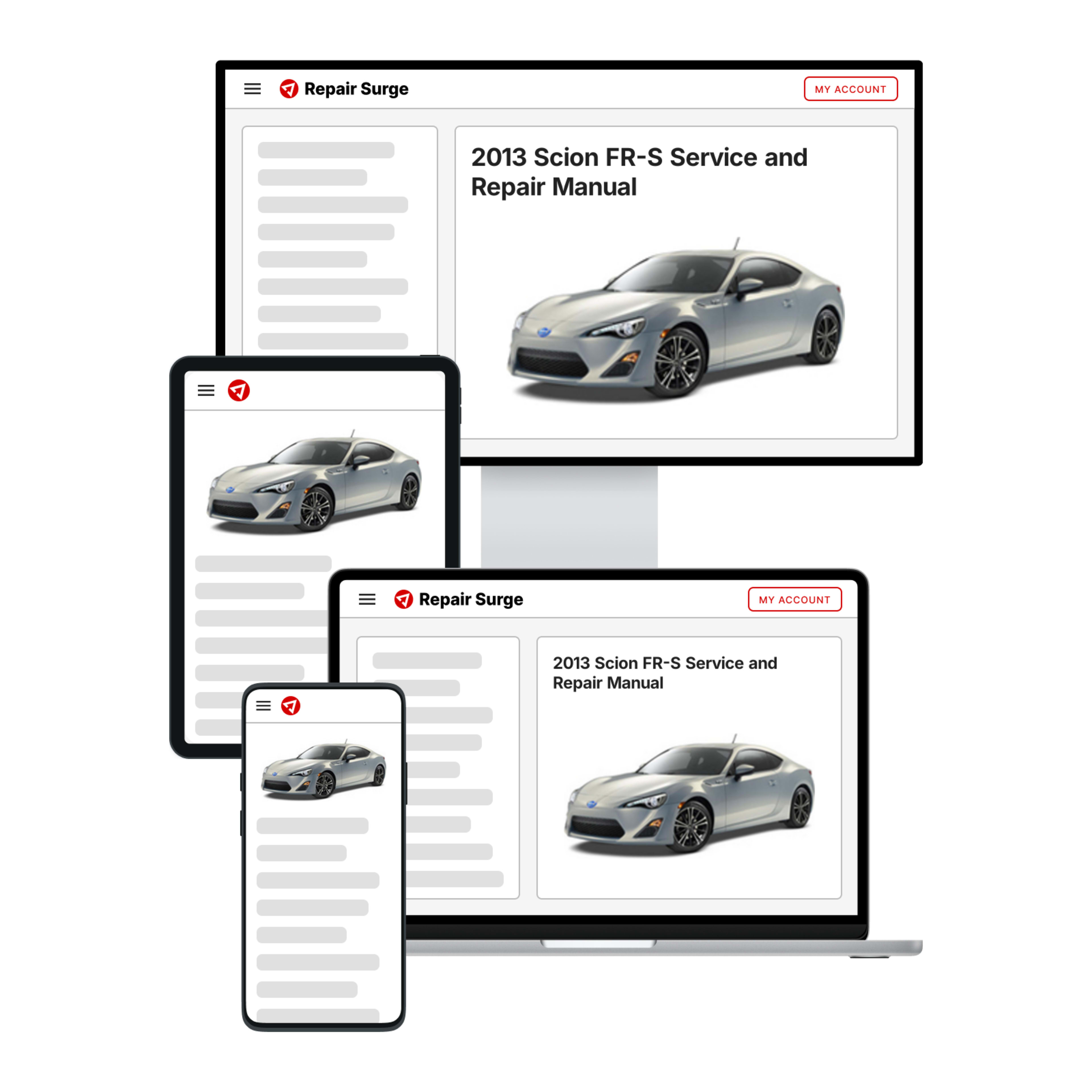 2013 Scion FR-S service and repair manual hero image