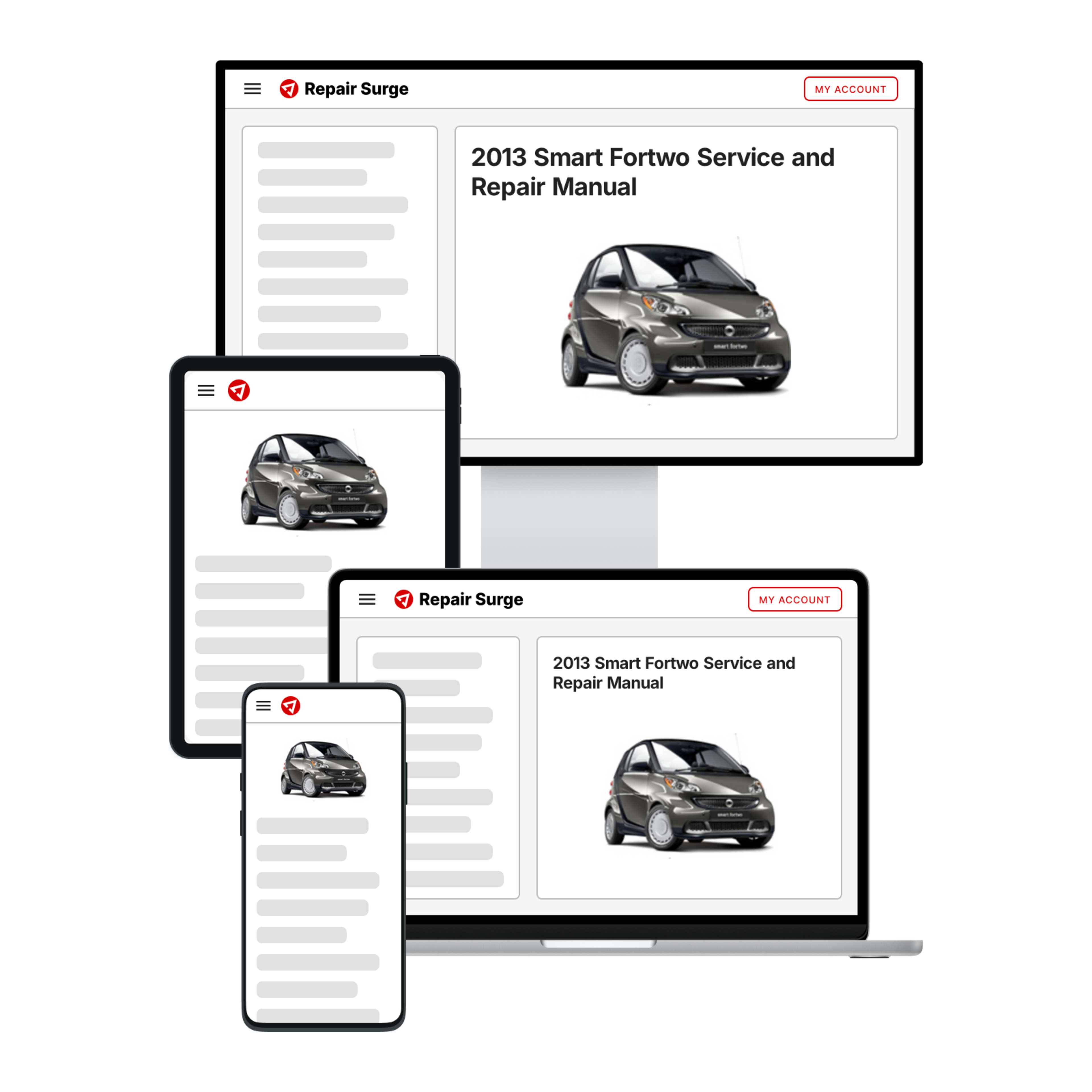 2013 Smart Fortwo service and repair manual hero image