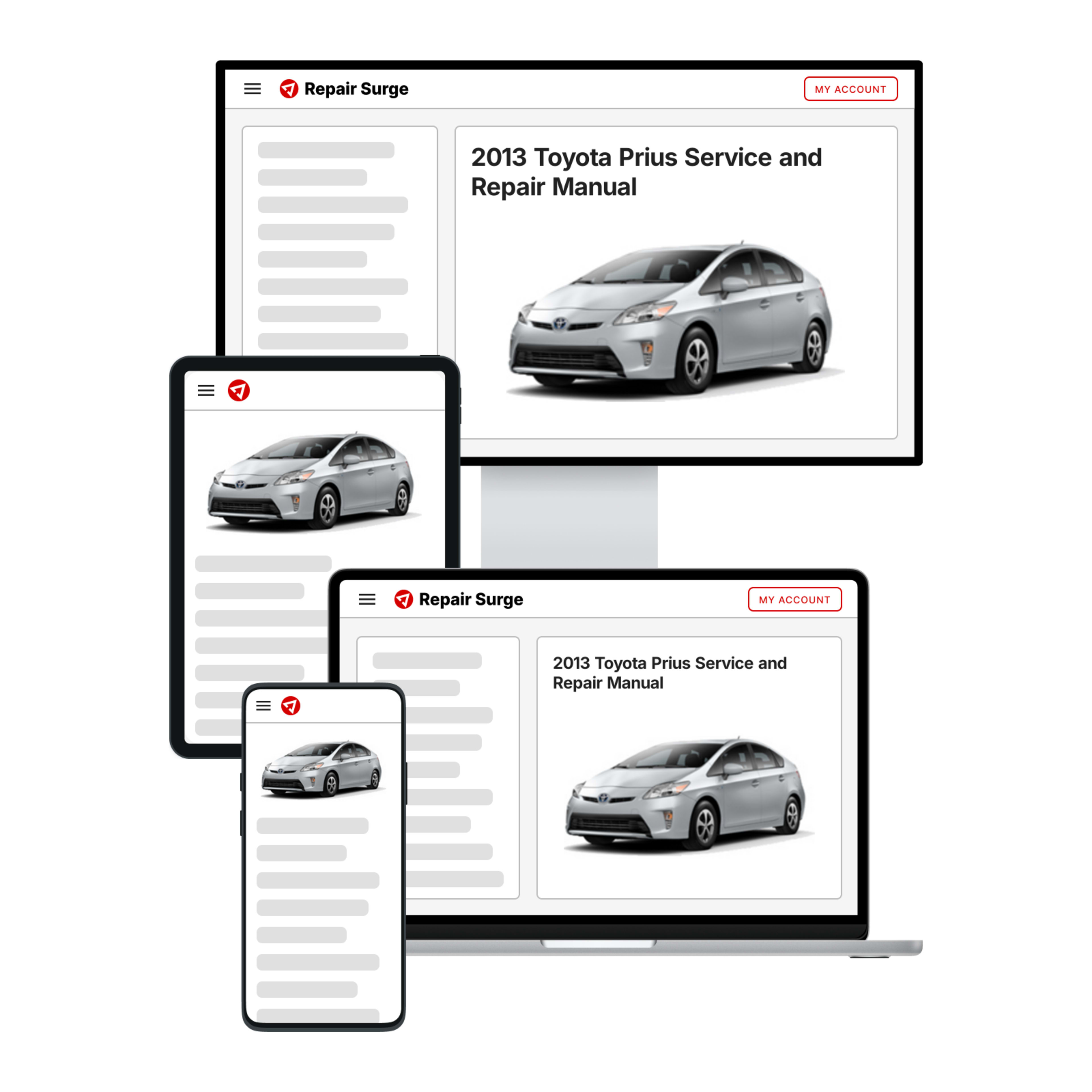 2013 Toyota Prius service and repair manual hero image