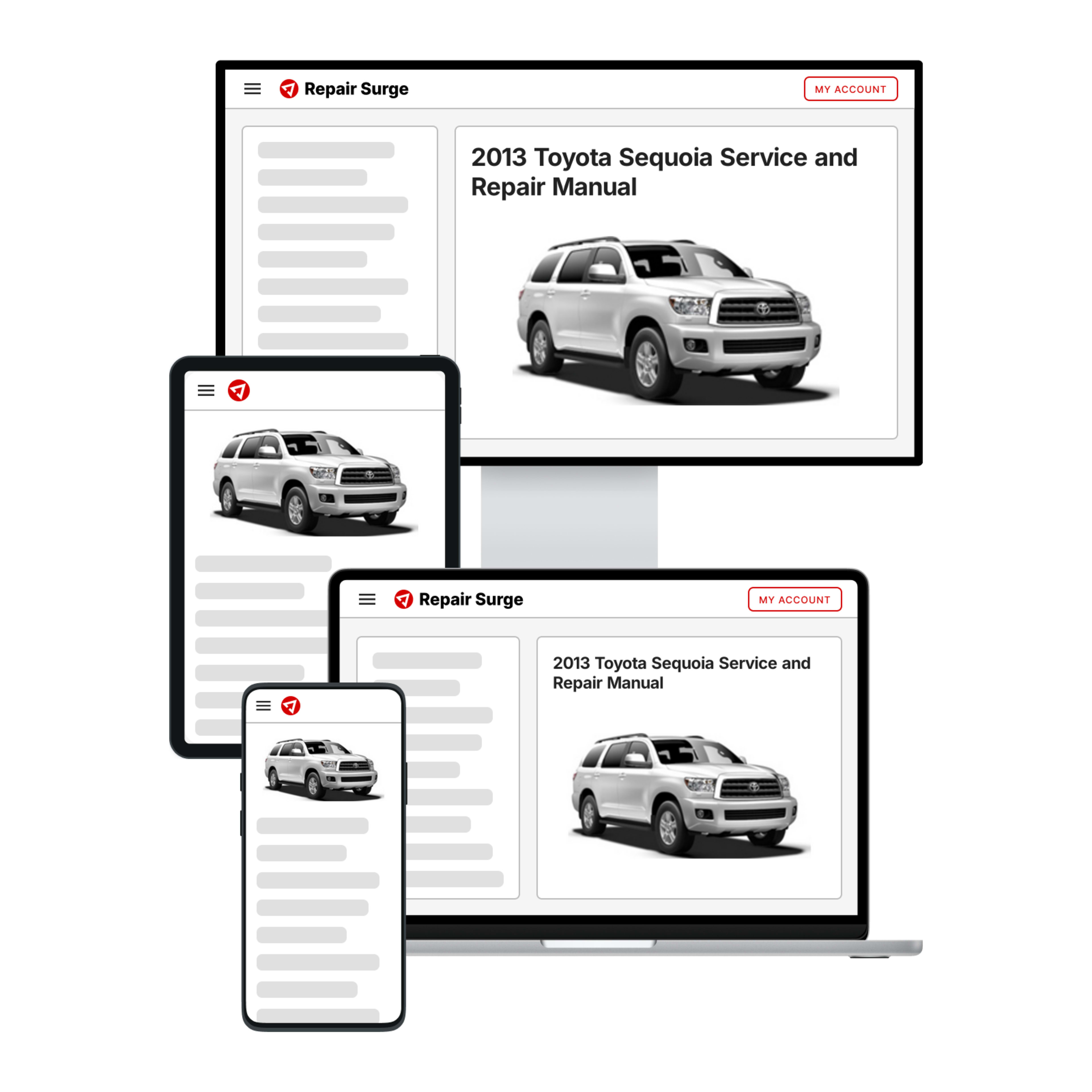 2013 Toyota Sequoia service and repair manual hero image