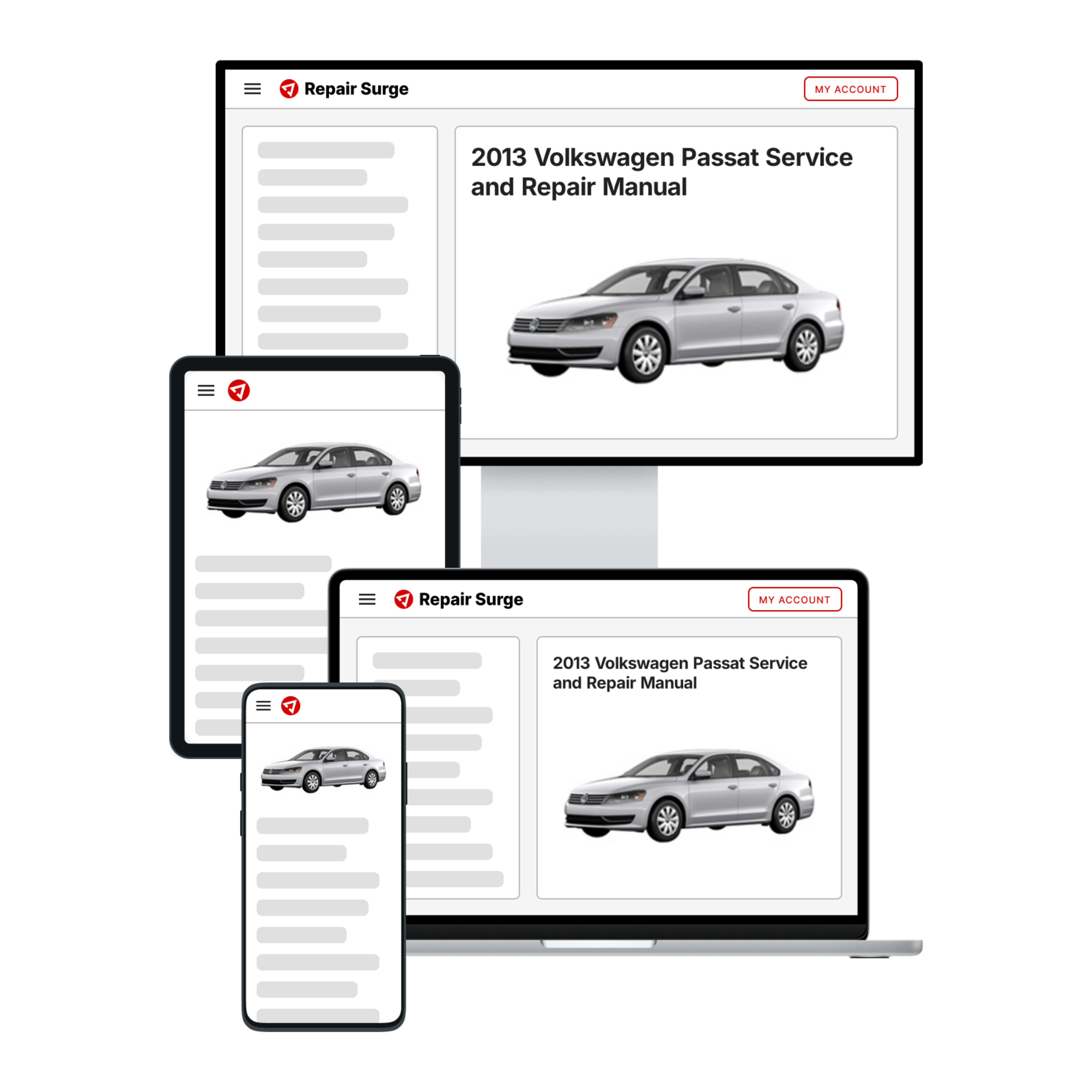 2013 Volkswagen Passat service and repair manual hero image