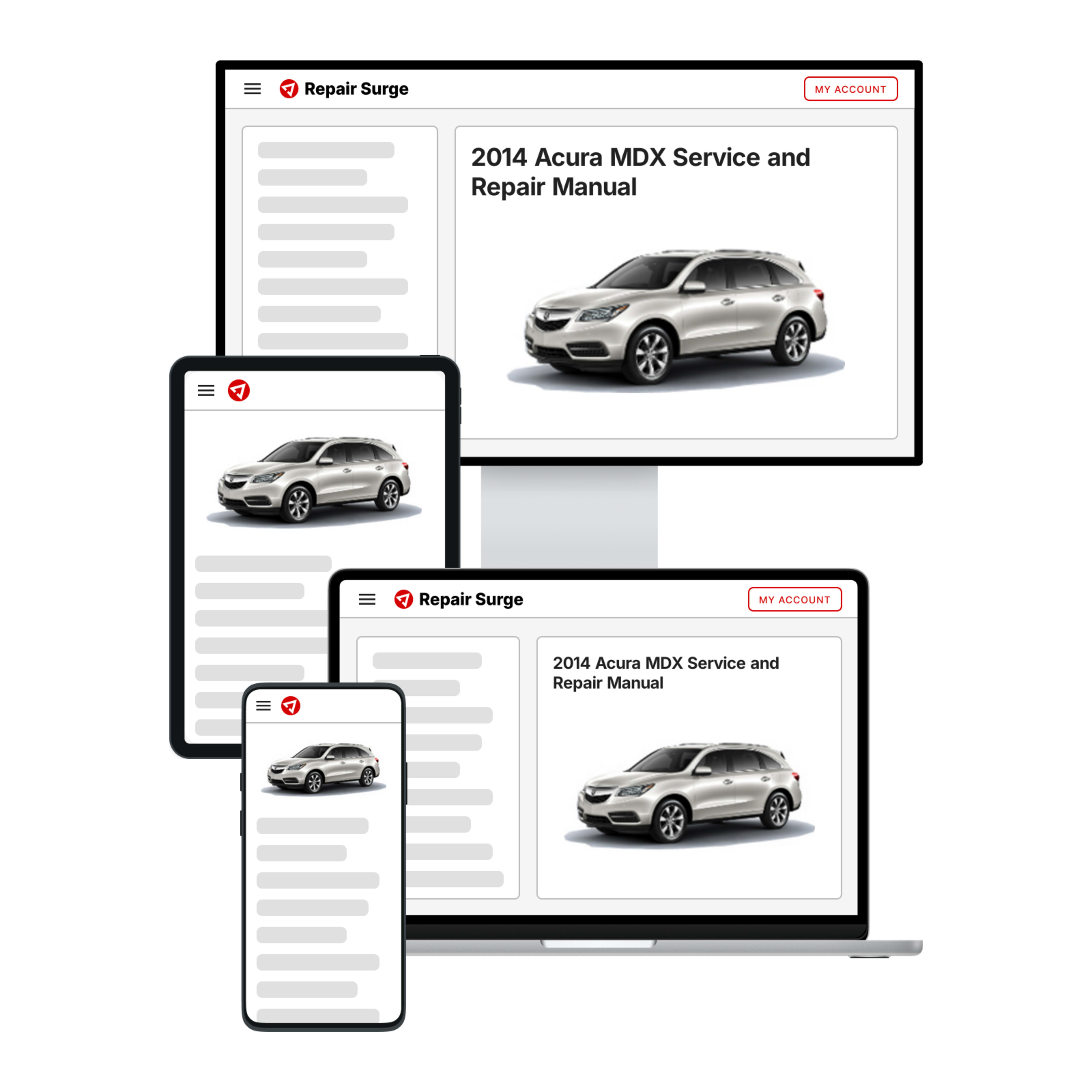 2014 Acura MDX service and repair manual hero image