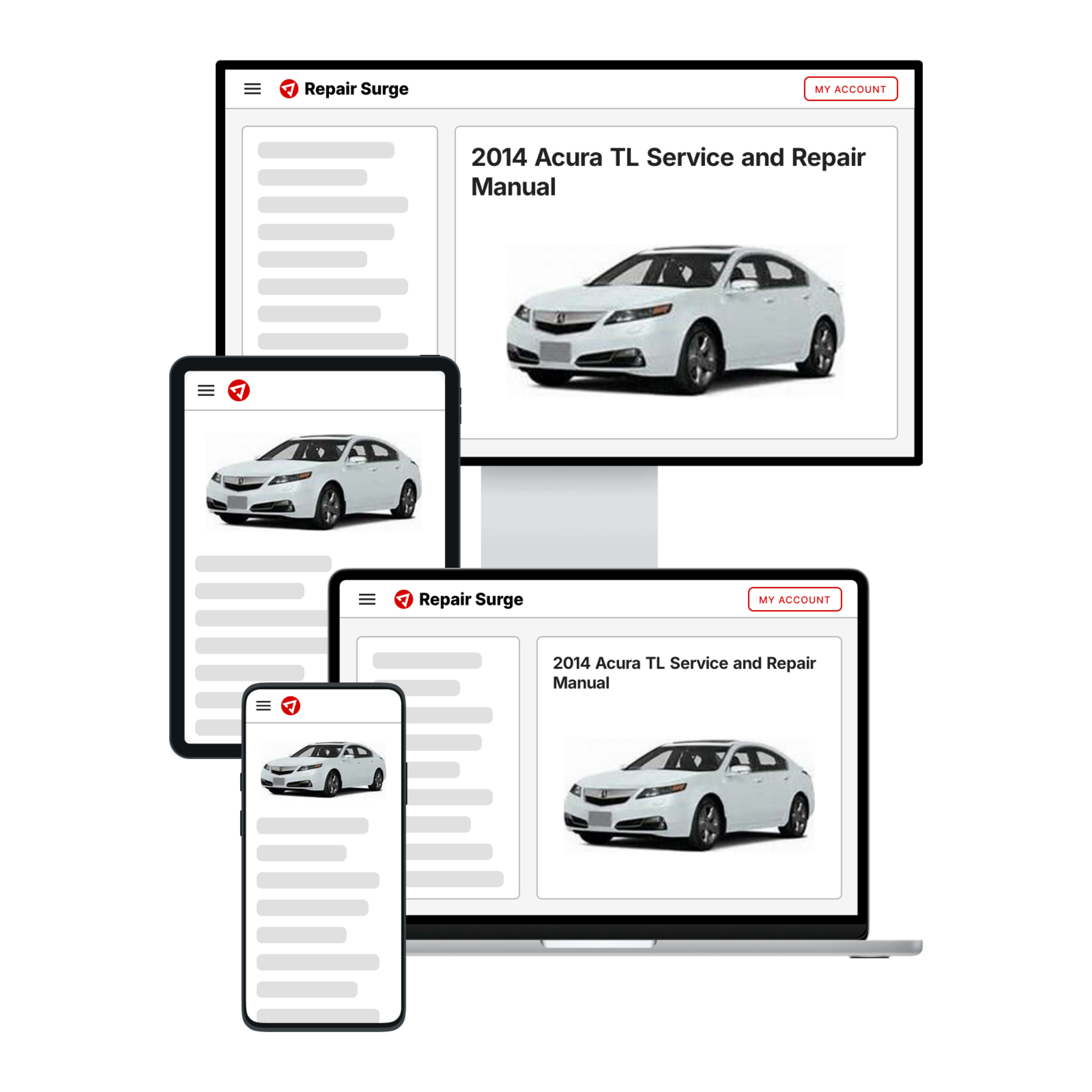 2014 Acura TL service and repair manual hero image