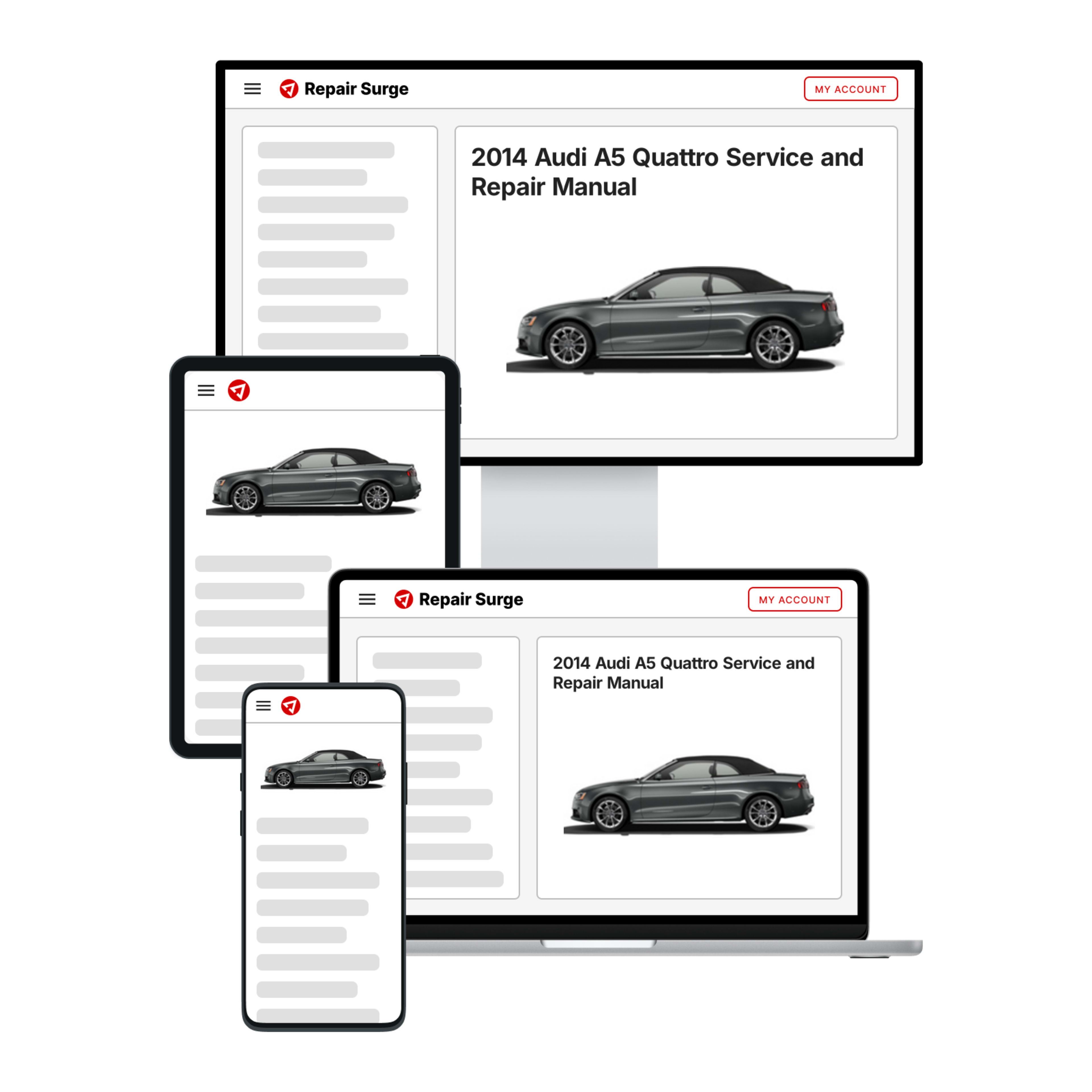 2014 Audi A5 Quattro service and repair manual hero image