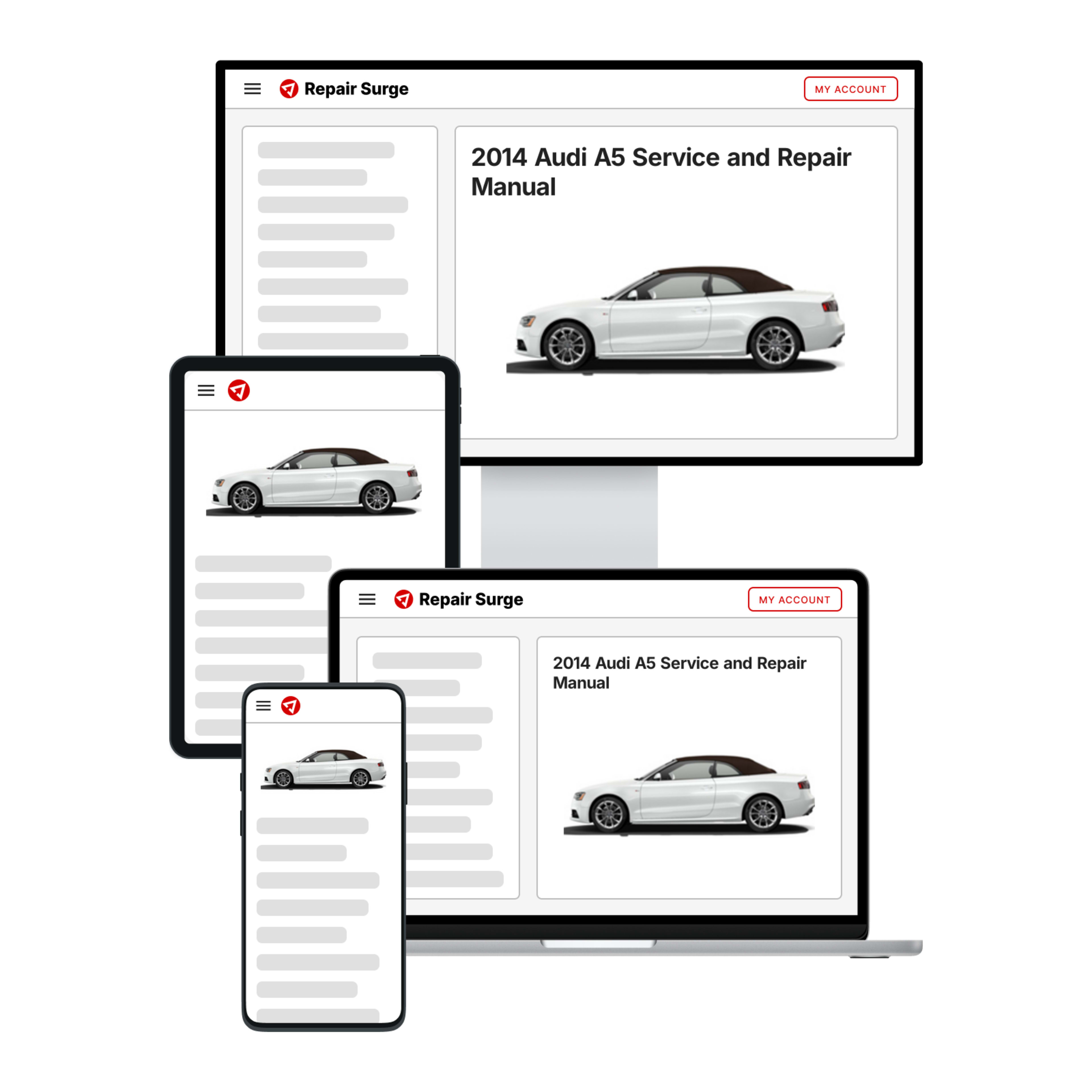 2014 Audi A5 service and repair manual hero image