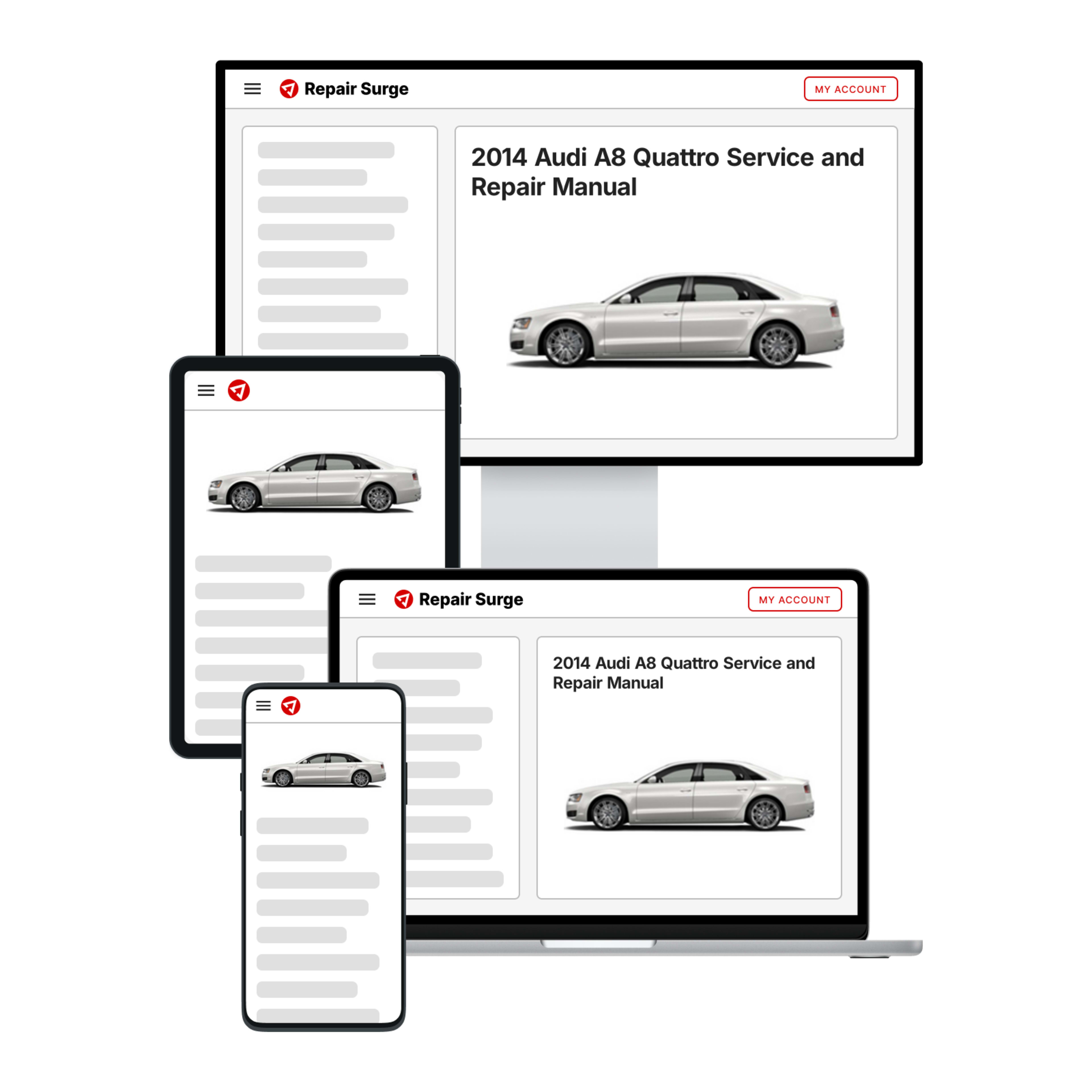2014 Audi A8 Quattro service and repair manual hero image
