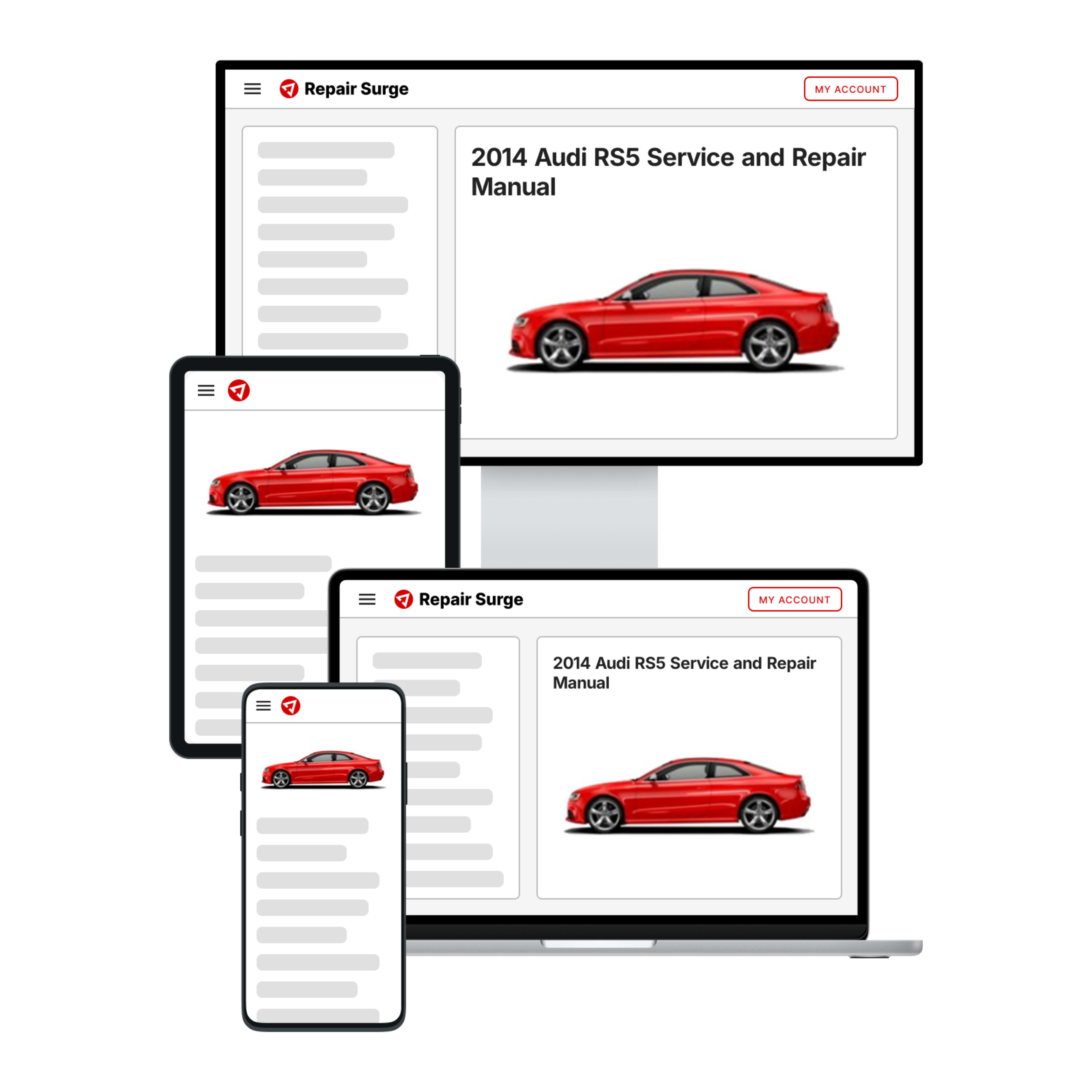 2014 Audi RS5 service and repair manual hero image