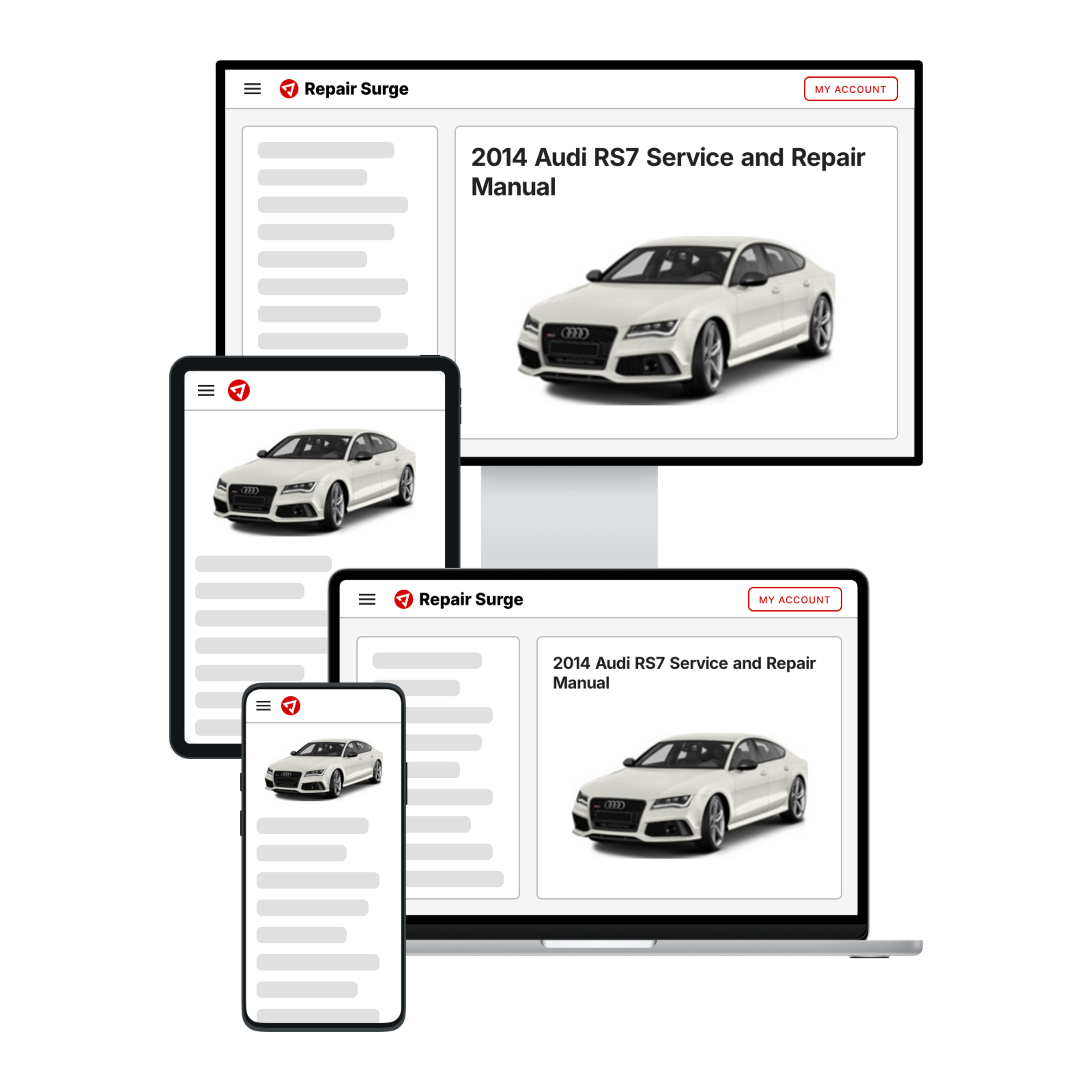2014 Audi RS7 service and repair manual hero image
