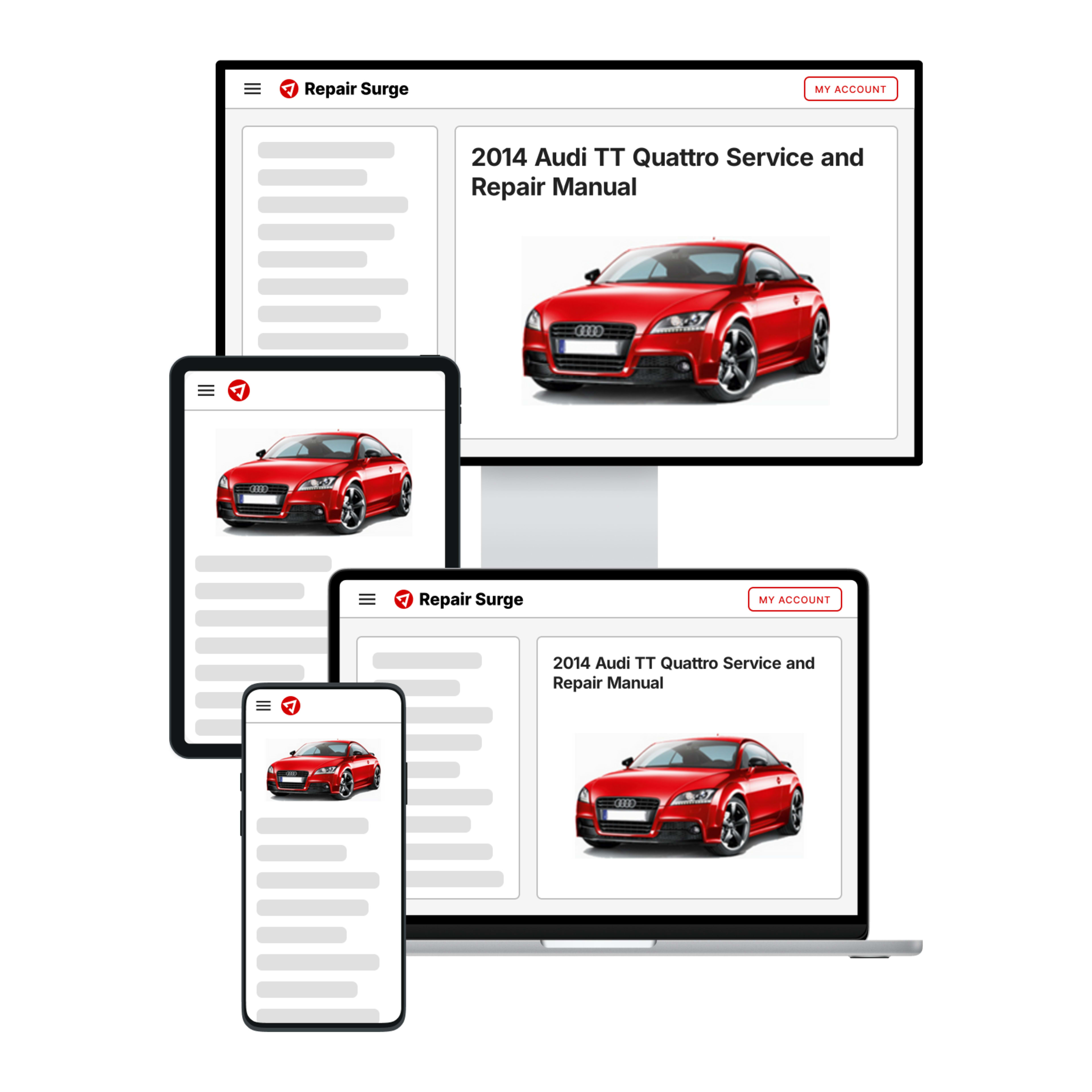 2014 Audi TT Quattro service and repair manual hero image