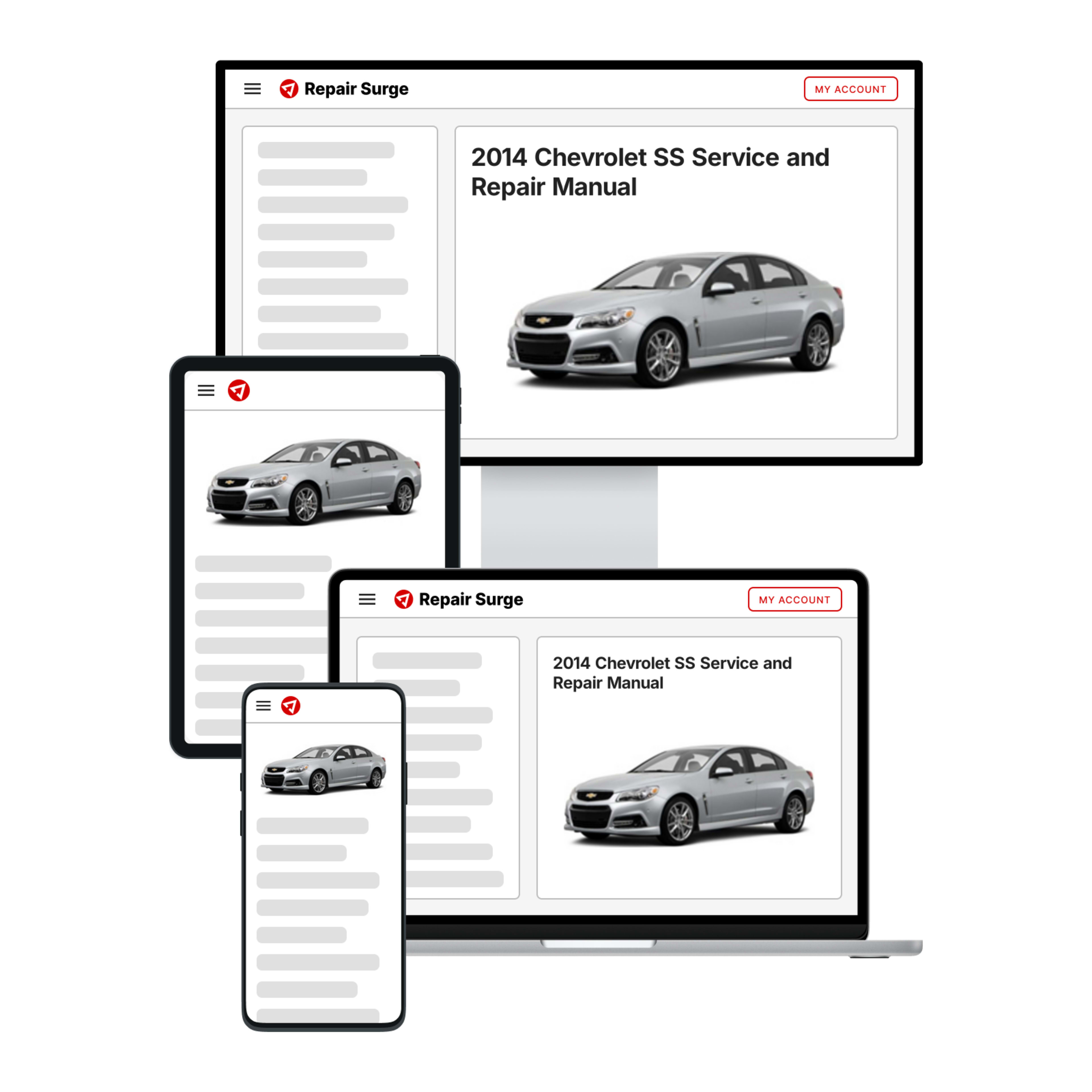 2014 Chevrolet SS service and repair manual hero image