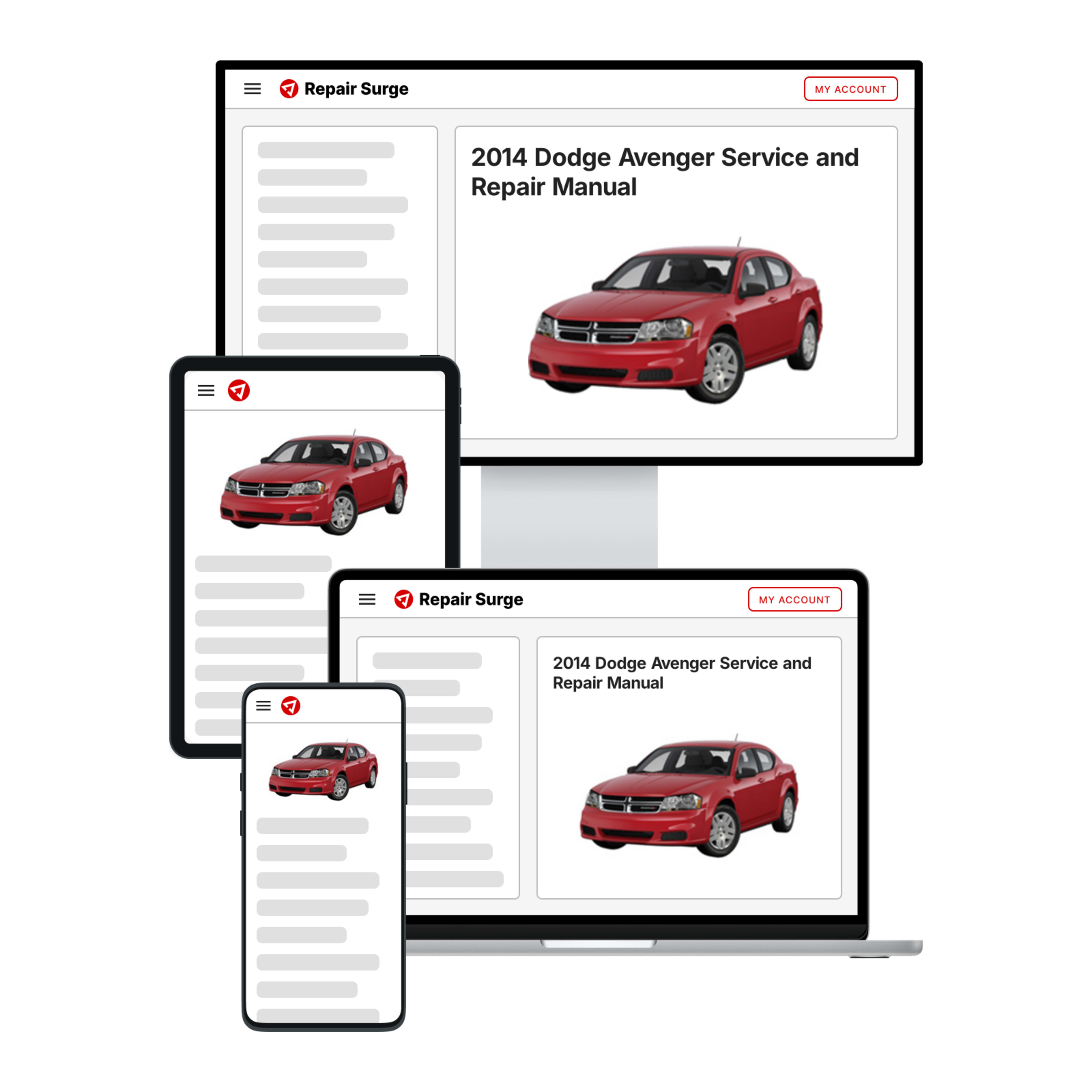 2014 Dodge Avenger service and repair manual hero image