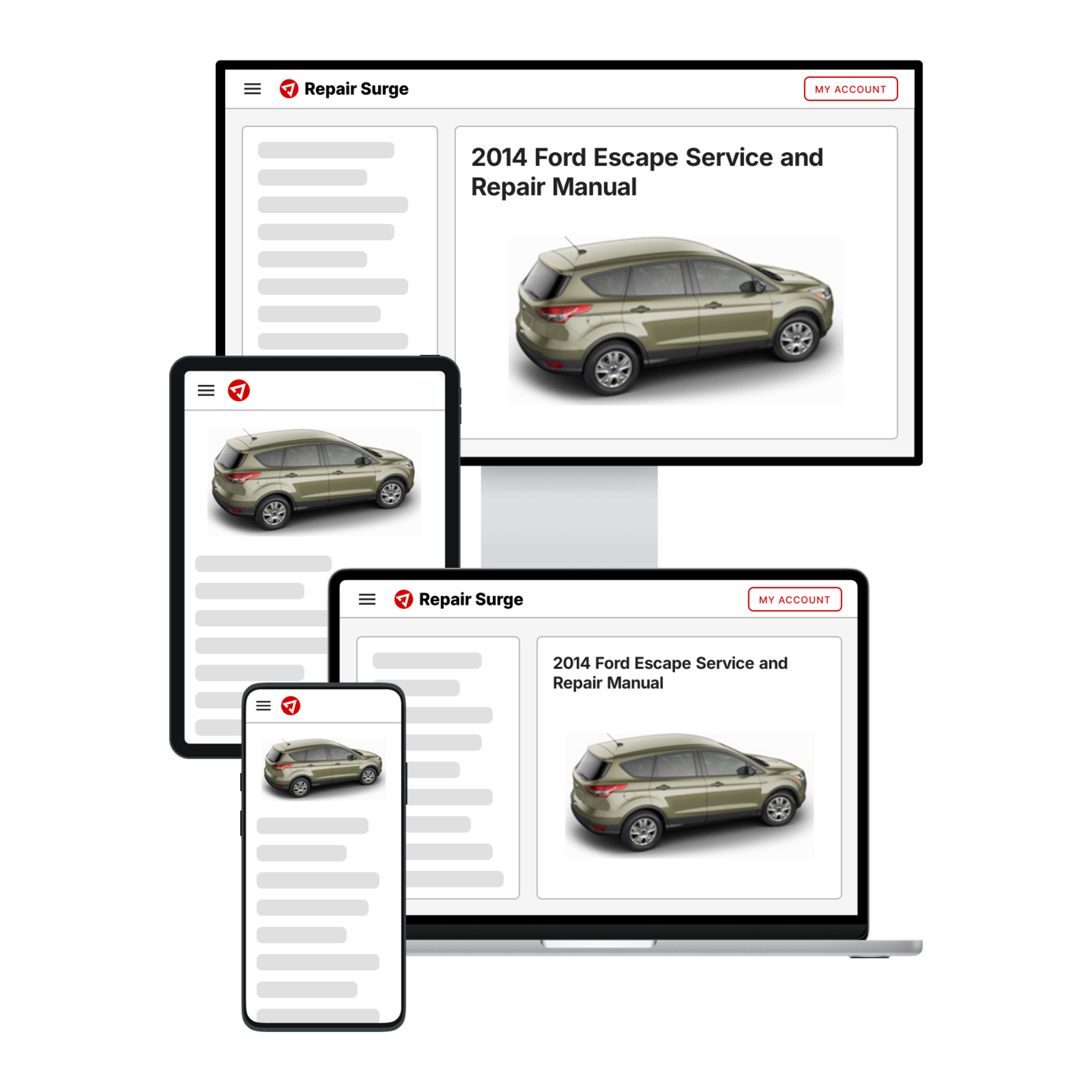 2014 Ford Escape service and repair manual hero image