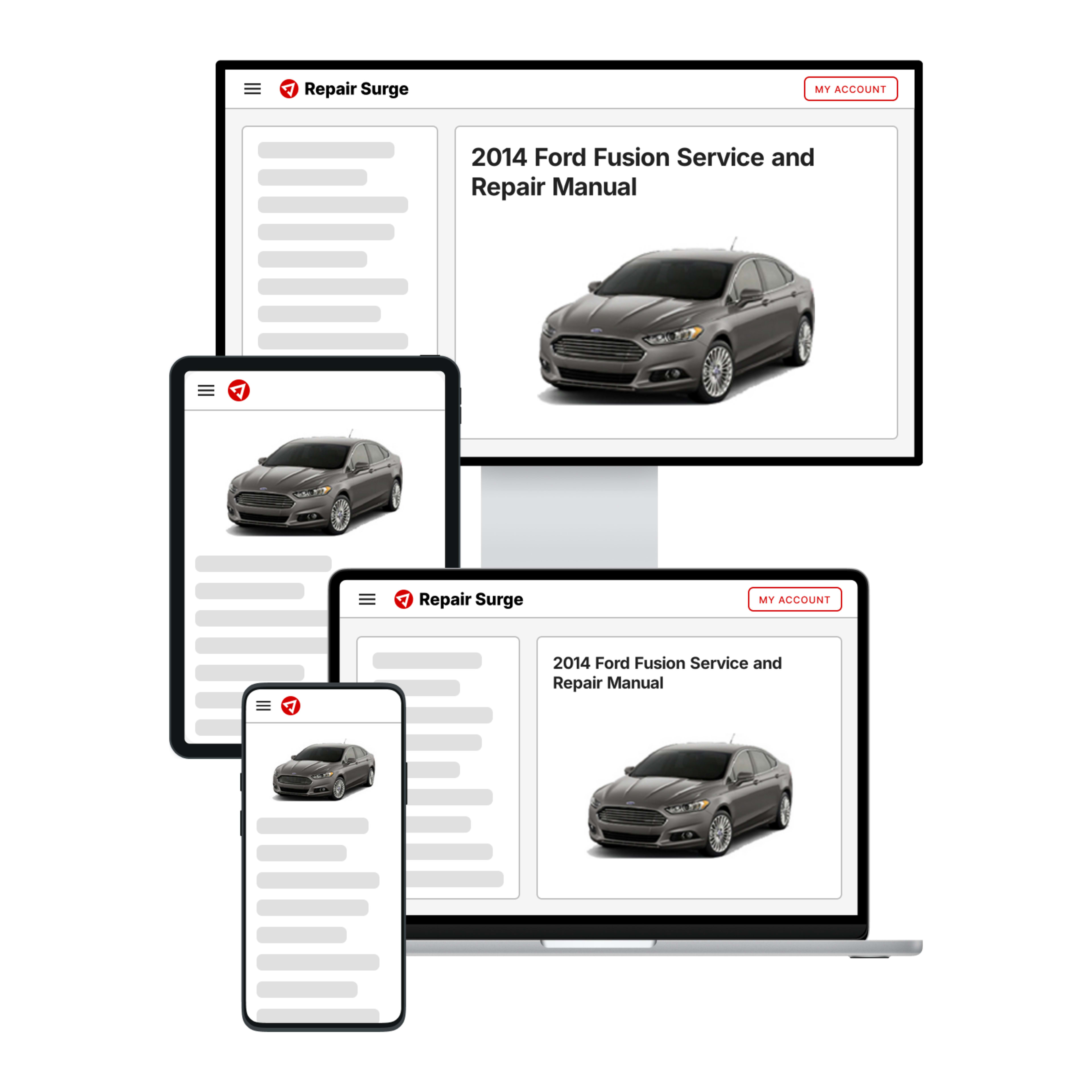 2014 Ford Fusion service and repair manual hero image