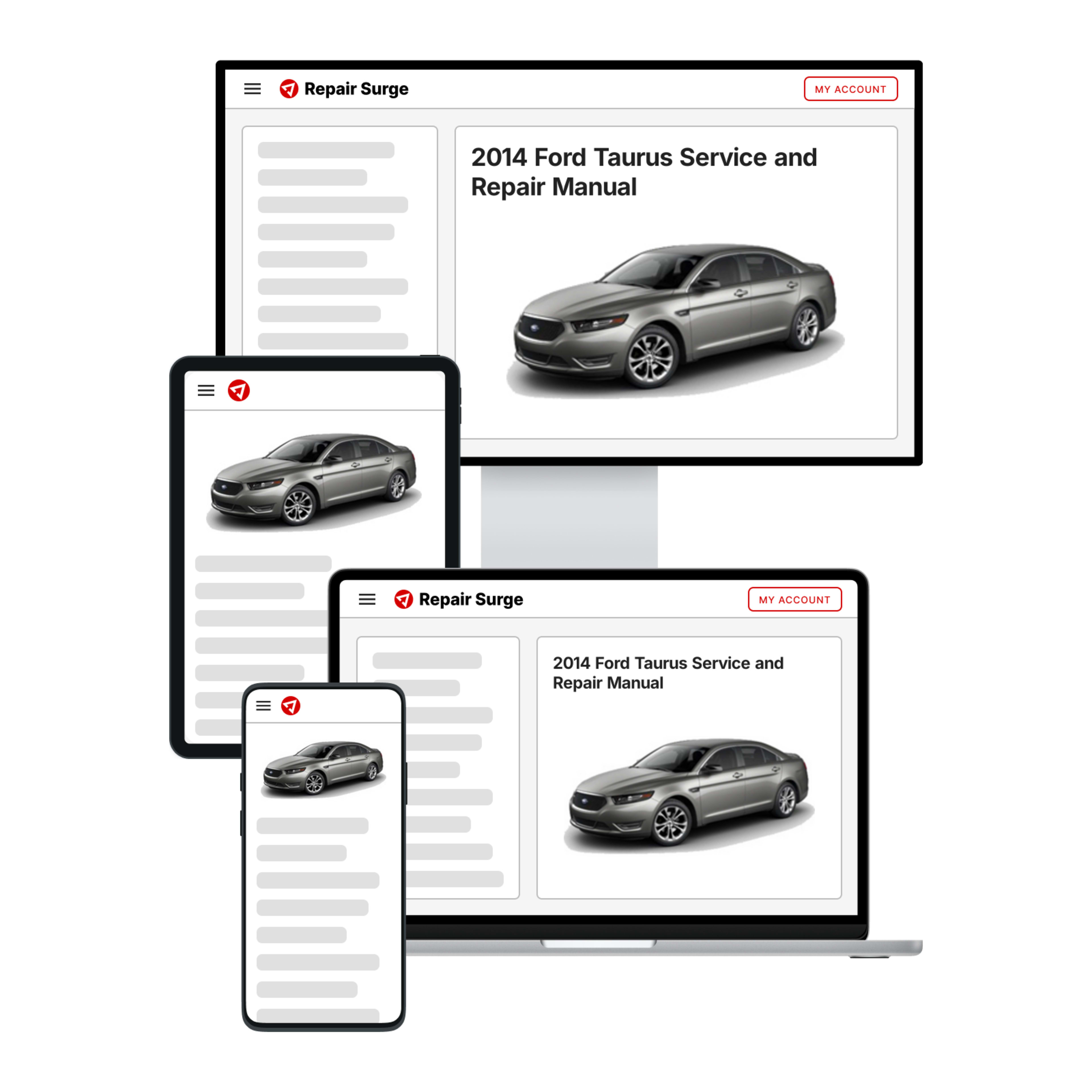 2014 Ford Taurus service and repair manual hero image