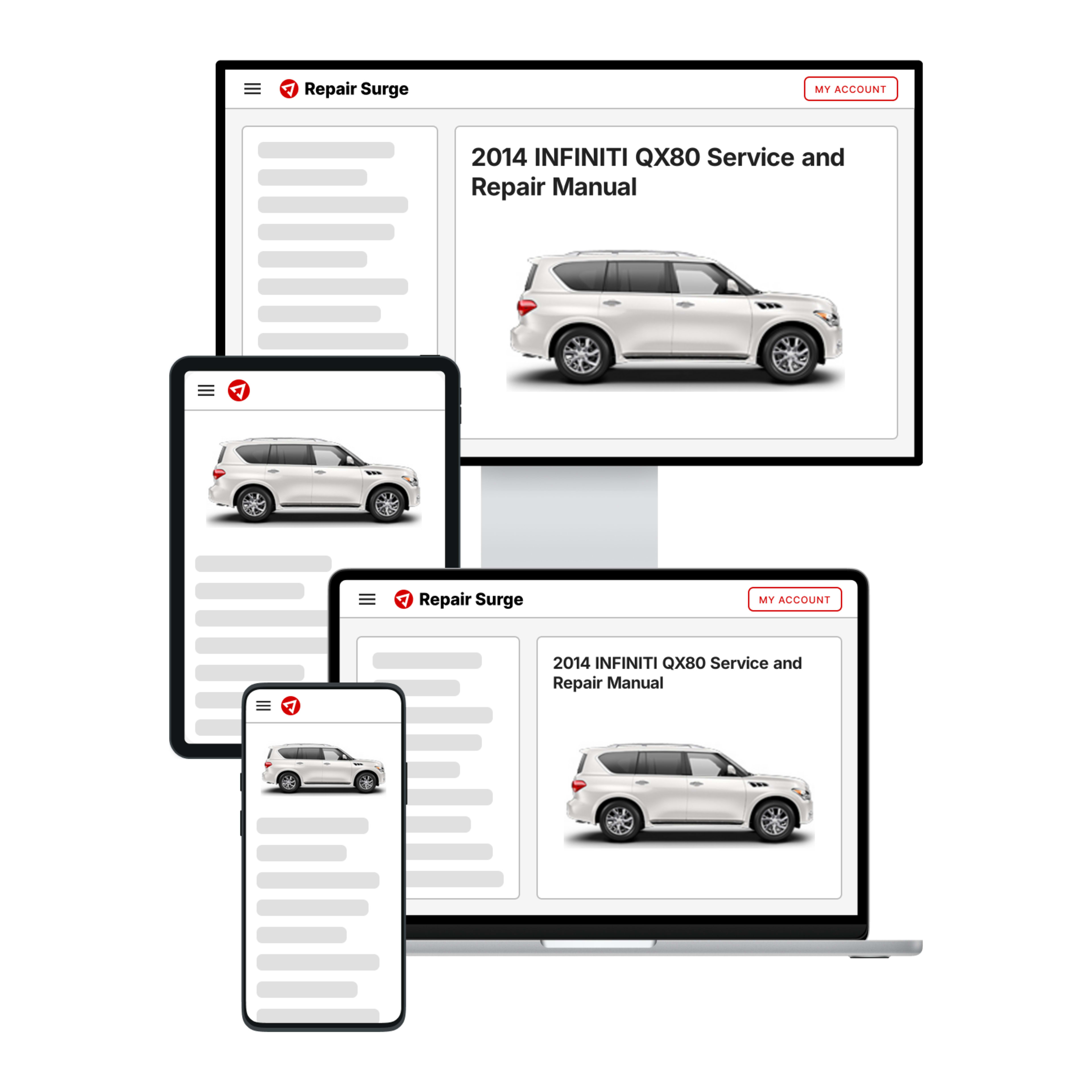 2014 INFINITI QX80 service and repair manual hero image