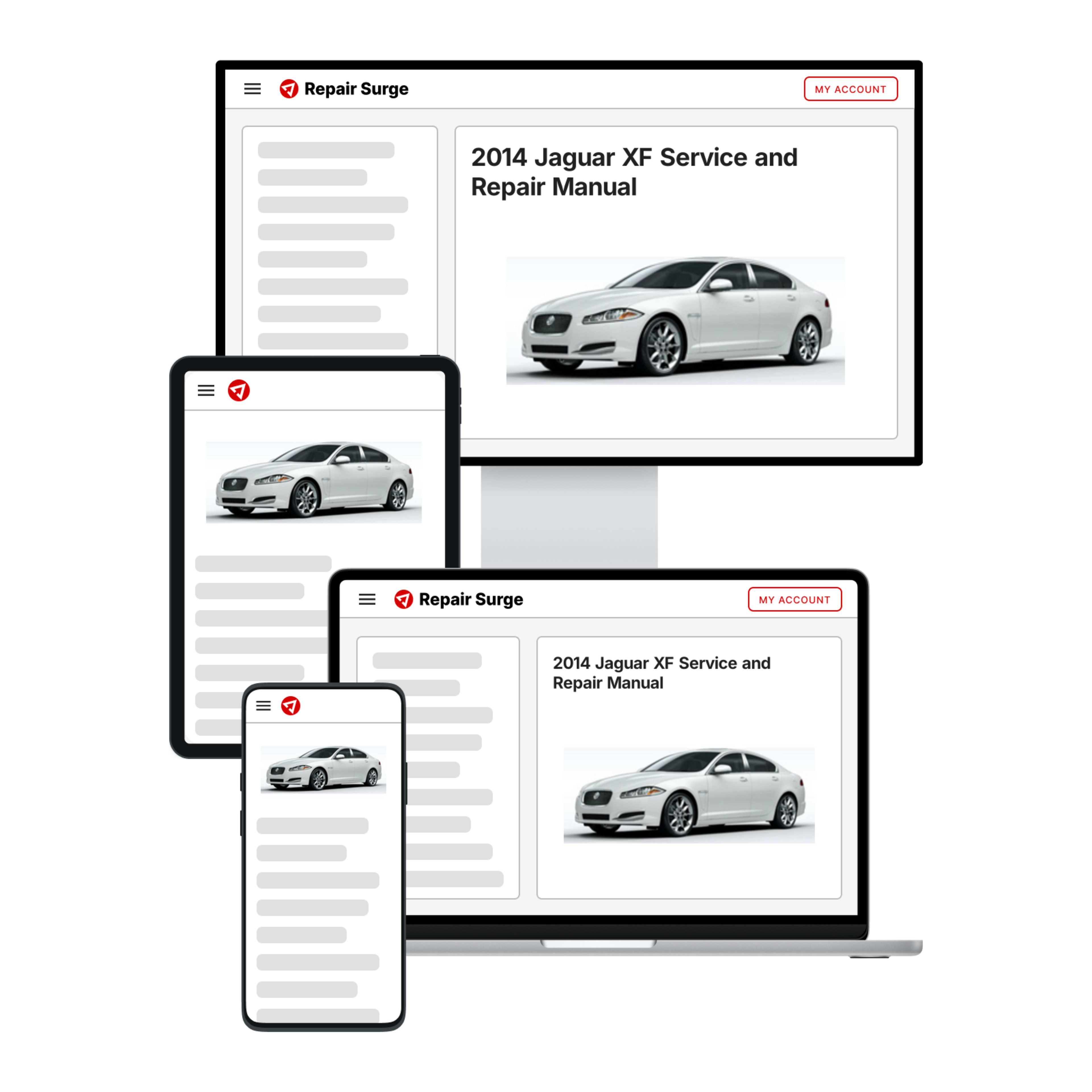 2014 Jaguar XF service and repair manual hero image