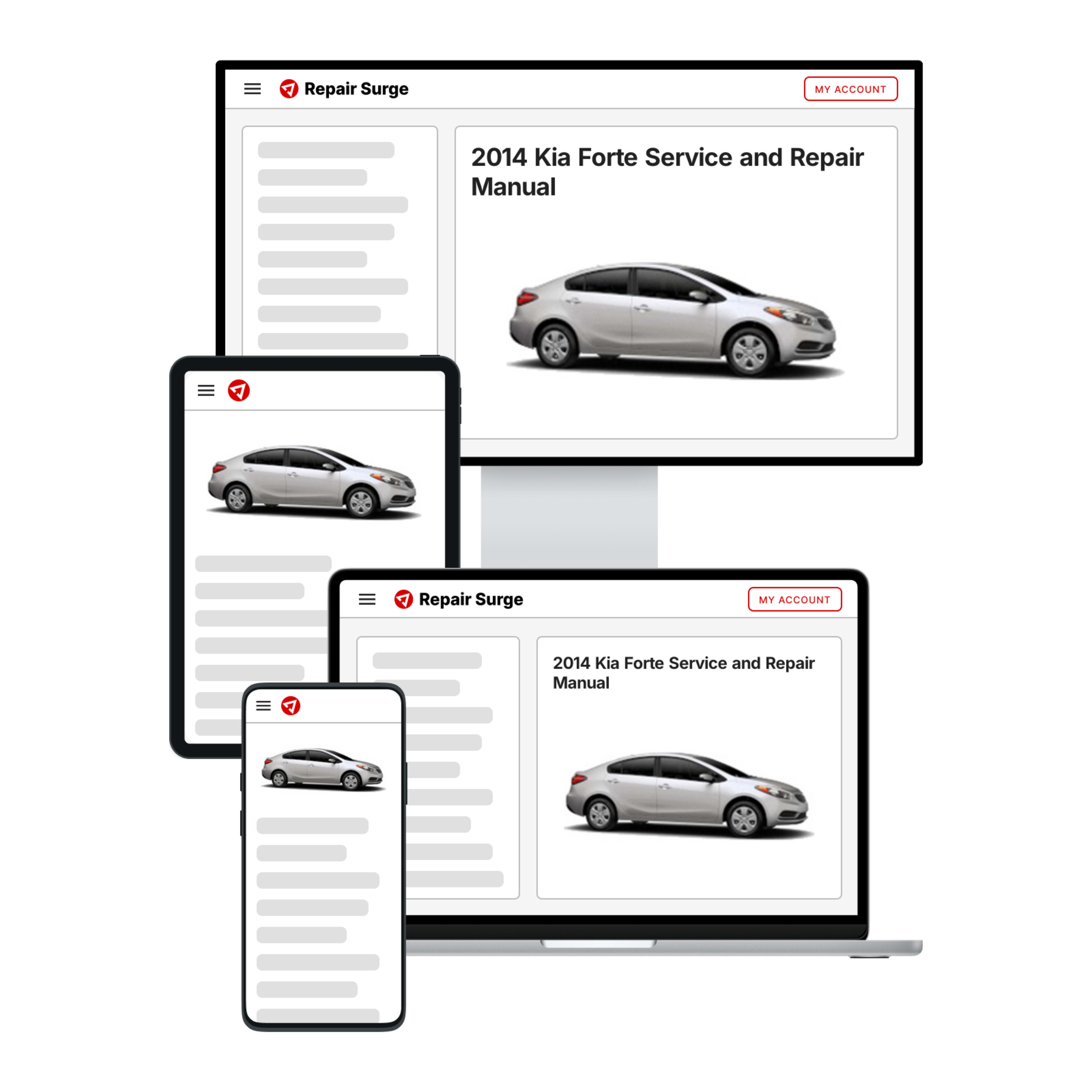 2014 Kia Forte service and repair manual hero image