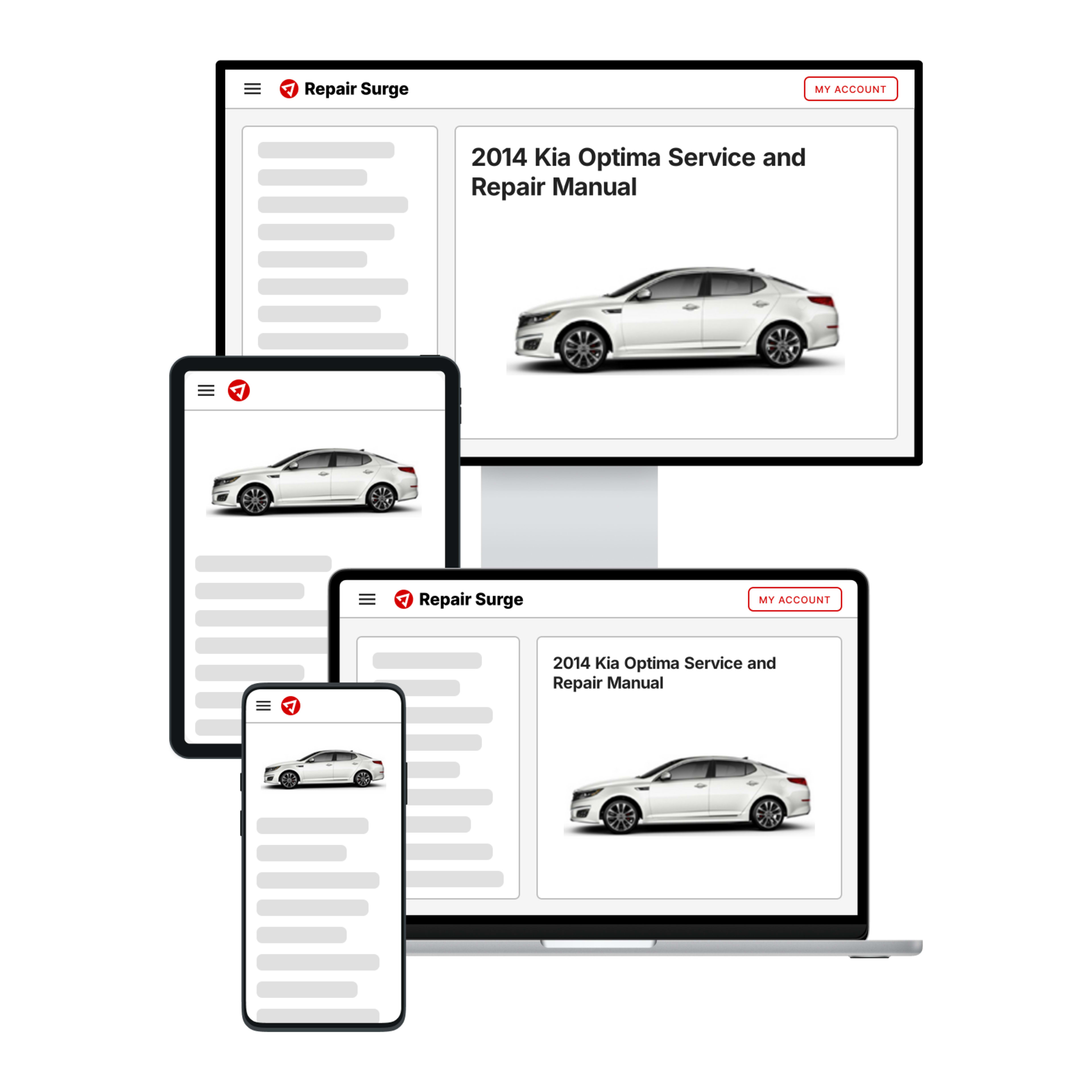 2014 Kia Optima service and repair manual hero image