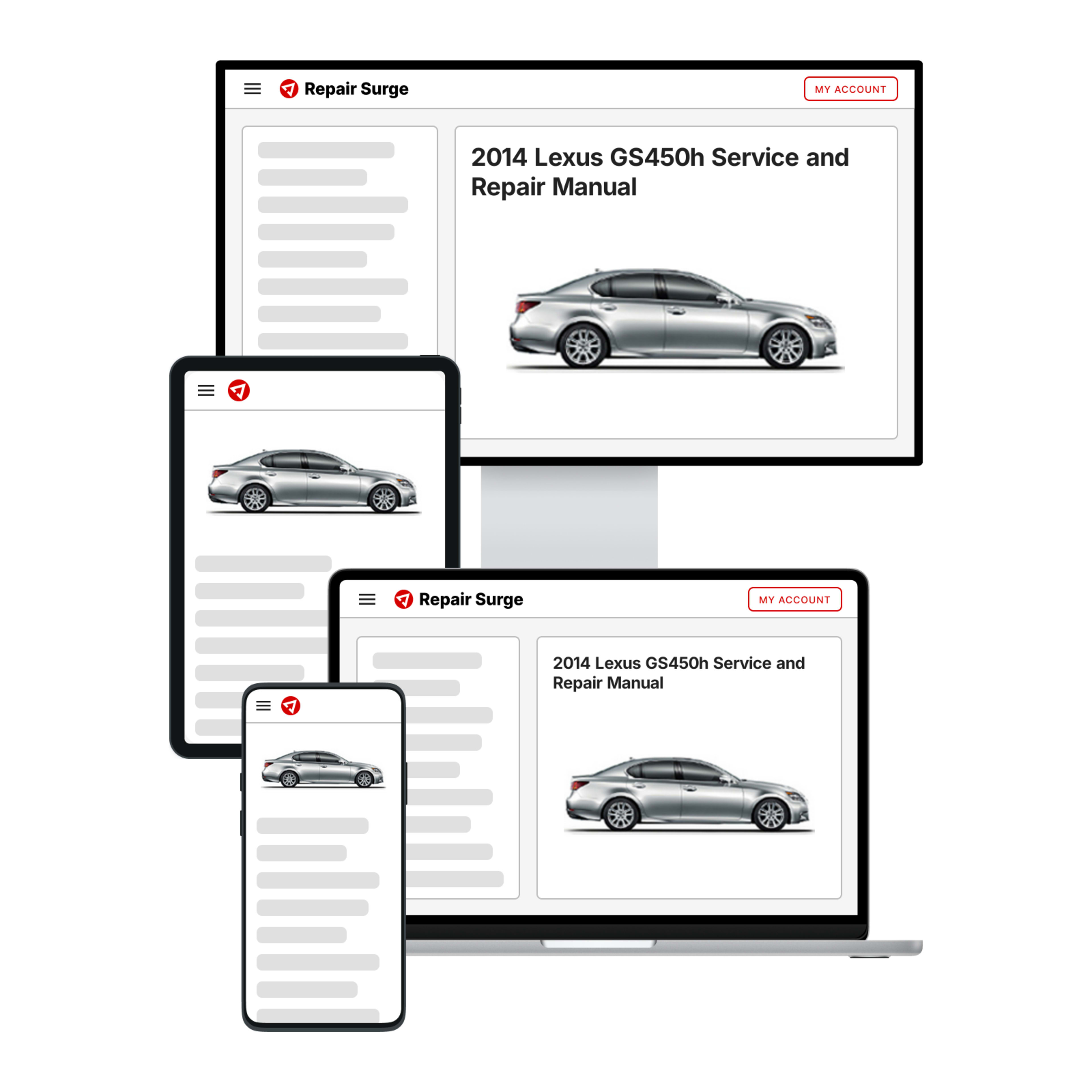 2014 Lexus GS450h service and repair manual hero image