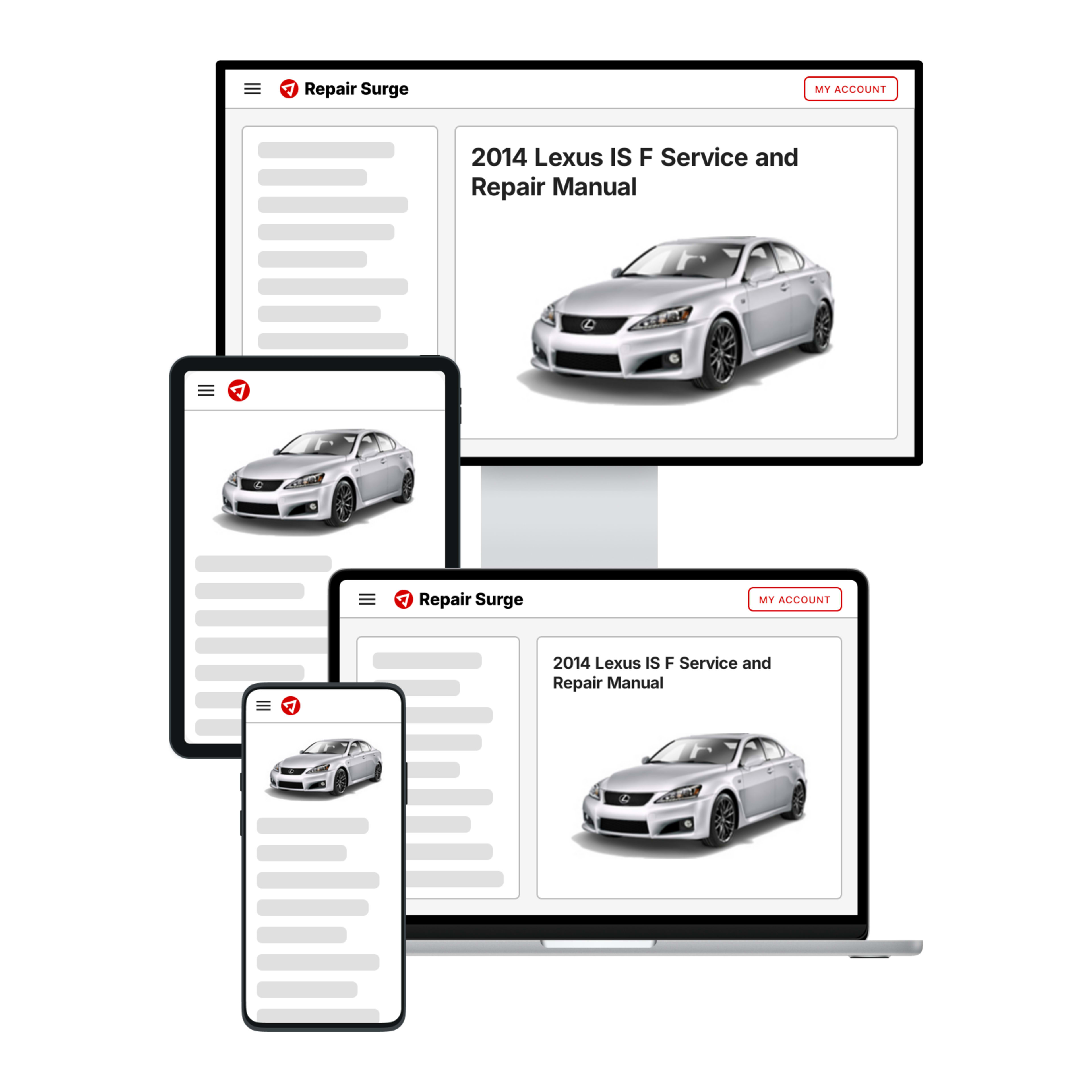 2014 Lexus IS F service and repair manual hero image