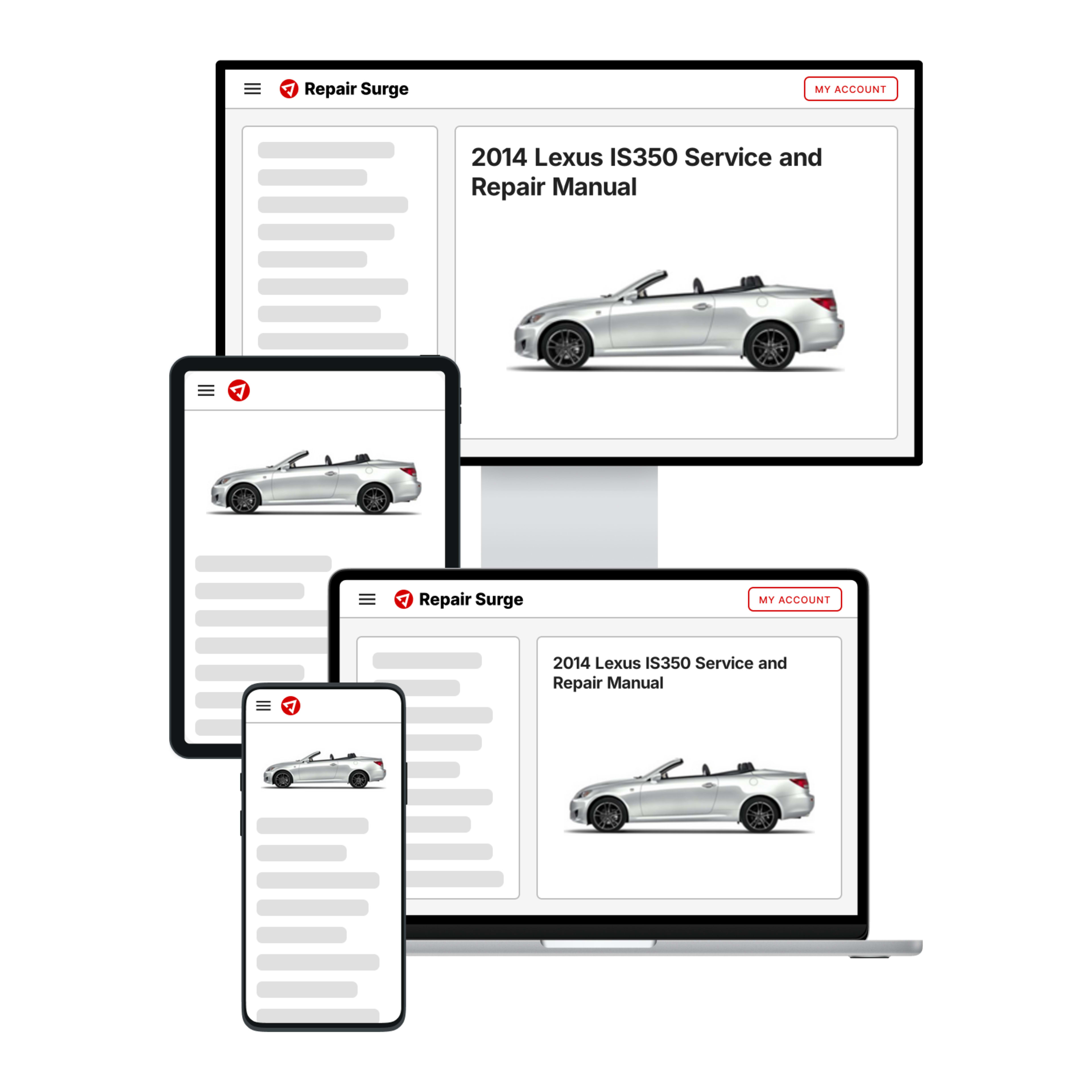 2014 Lexus IS350 service and repair manual hero image